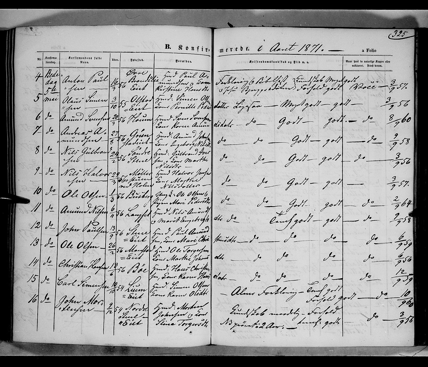 Gausdal prestekontor, AV/SAH-PREST-090/H/Ha/Haa/L0009: Ministerialbok nr. 9, 1862-1873, s. 325