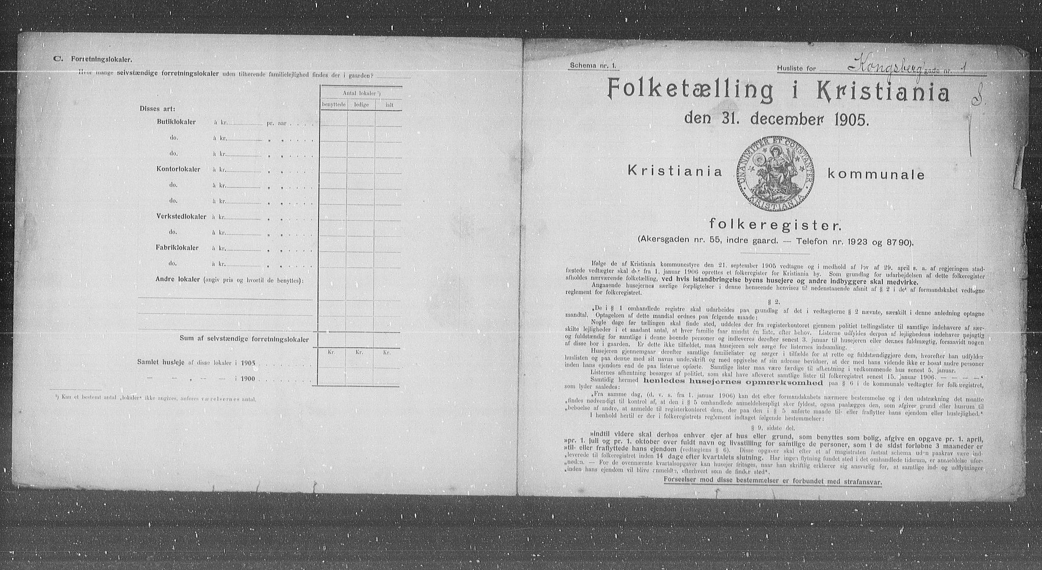 OBA, Kommunal folketelling 31.12.1905 for Kristiania kjøpstad, 1905, s. 27763