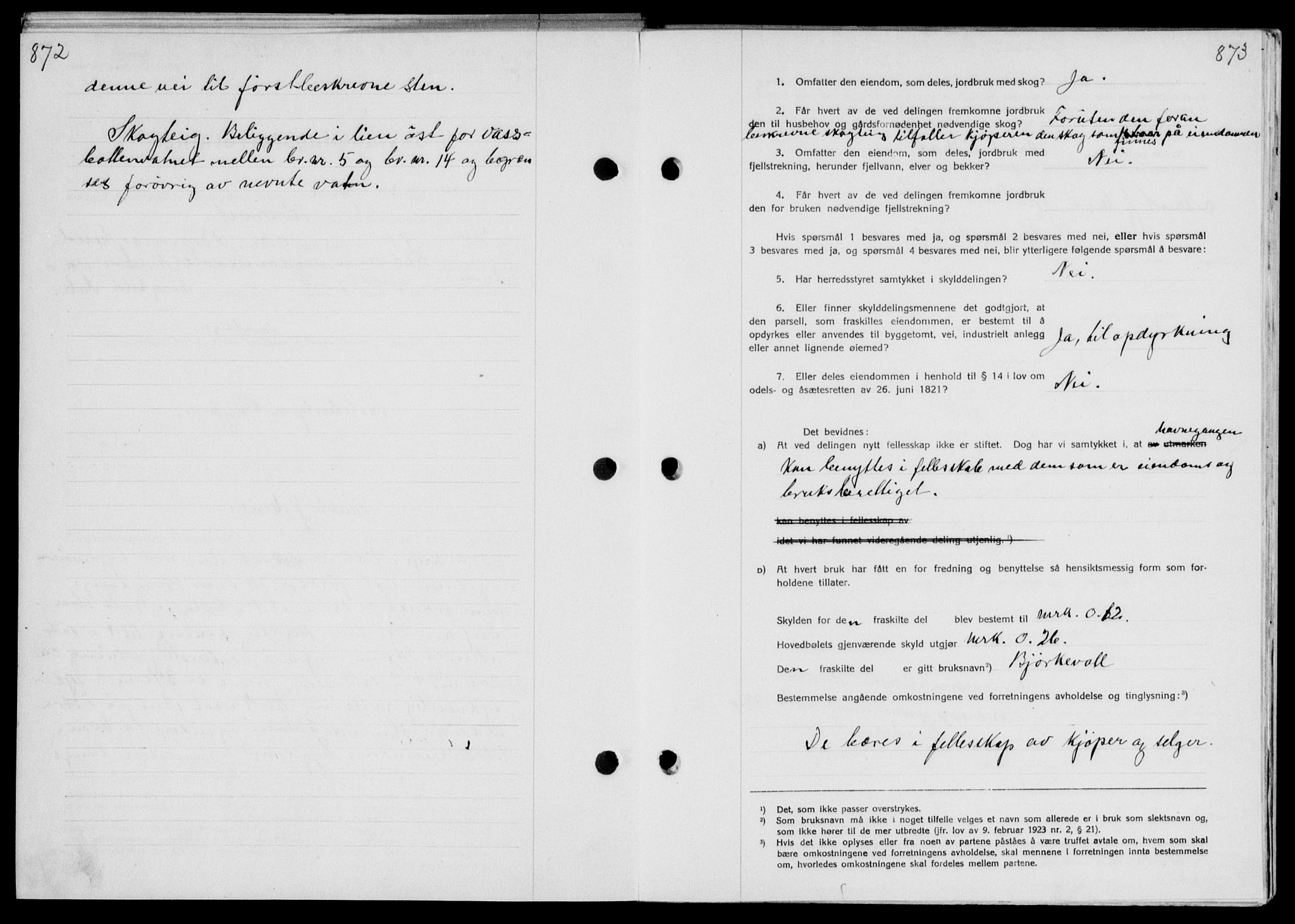 Brønnøy sorenskriveri, SAT/A-4170/1/2/2C/L0011: Pantebok nr. 11, 1933-1934, s. 872-873, Tingl.dato: 01.05.1934