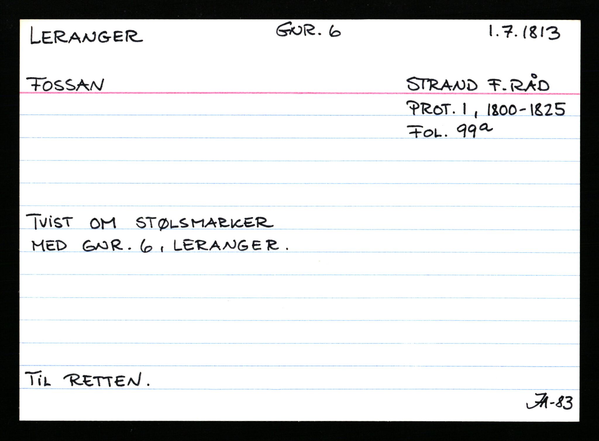 Statsarkivet i Stavanger, AV/SAST-A-101971/03/Y/Ym/L0035: Åstedskort sortert etter gårdsnavn: Leiranger - Lindanger, 1600-1950, s. 105