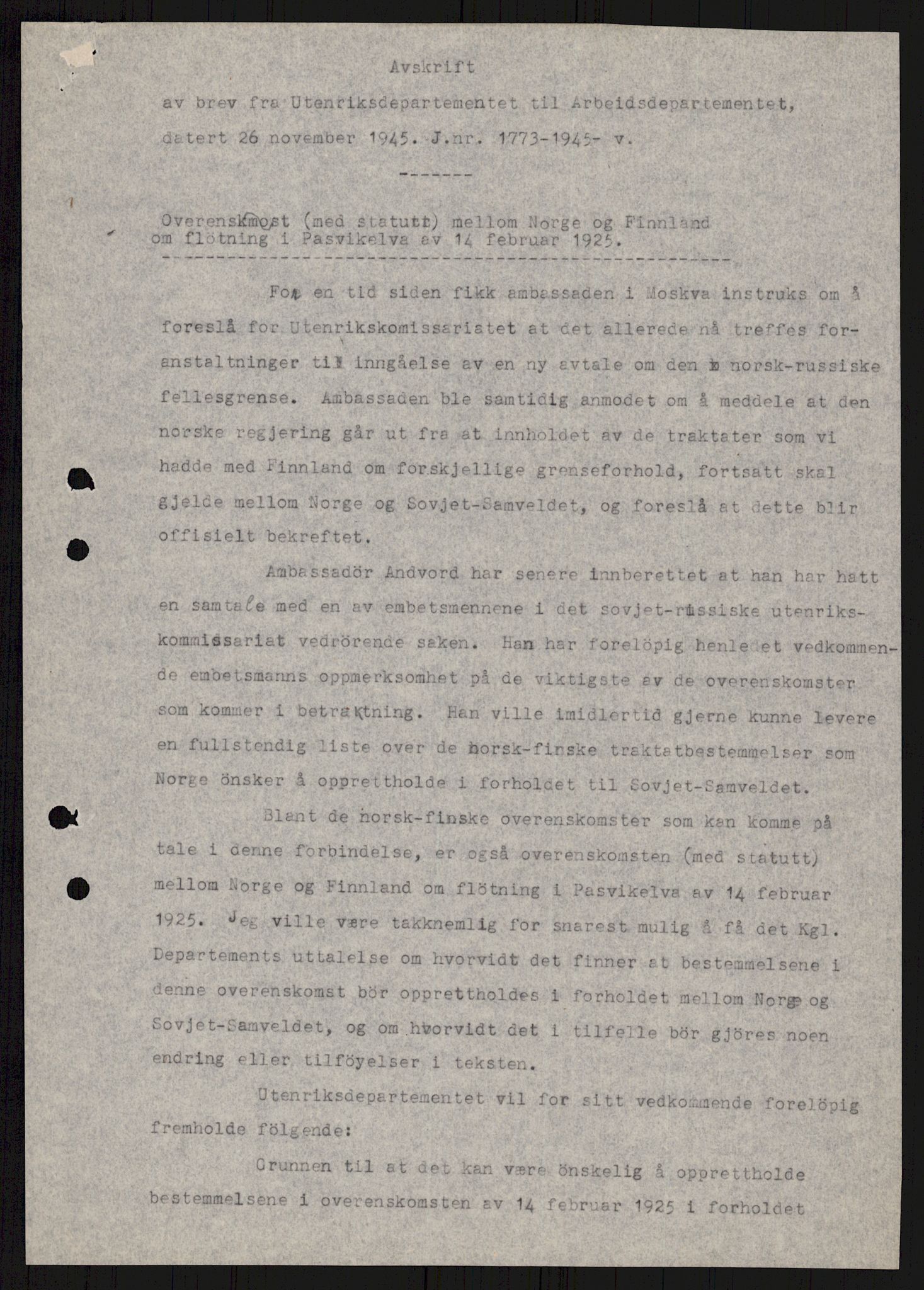 Vassdragsdirektoratet/avdelingen, AV/RA-S-6242/F/Fa/L0537: Pasvikelva, 1932-1955, s. 699