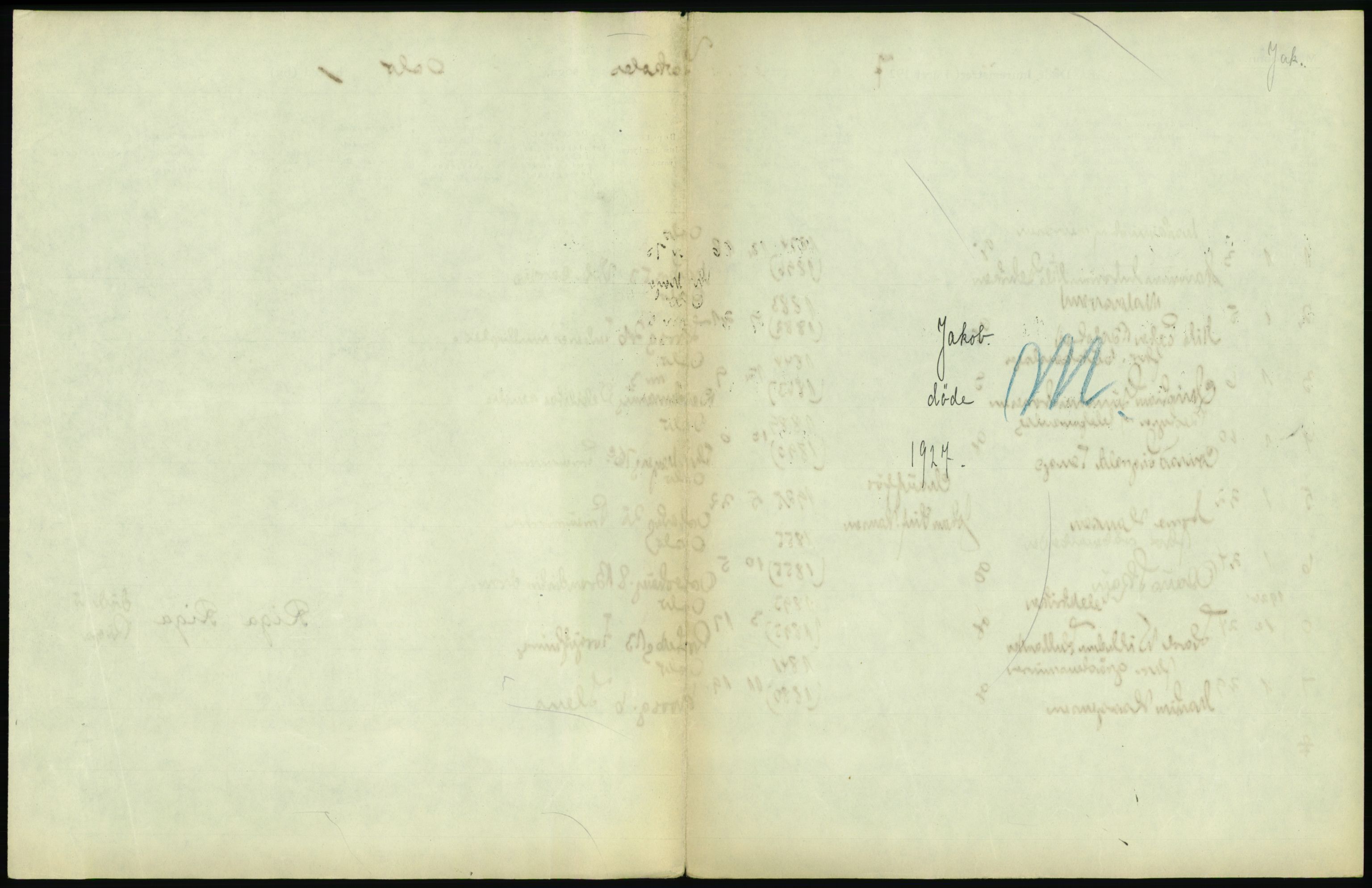 Statistisk sentralbyrå, Sosiodemografiske emner, Befolkning, AV/RA-S-2228/D/Df/Dfc/Dfcg/L0009: Oslo: Døde menn, 1927, s. 391