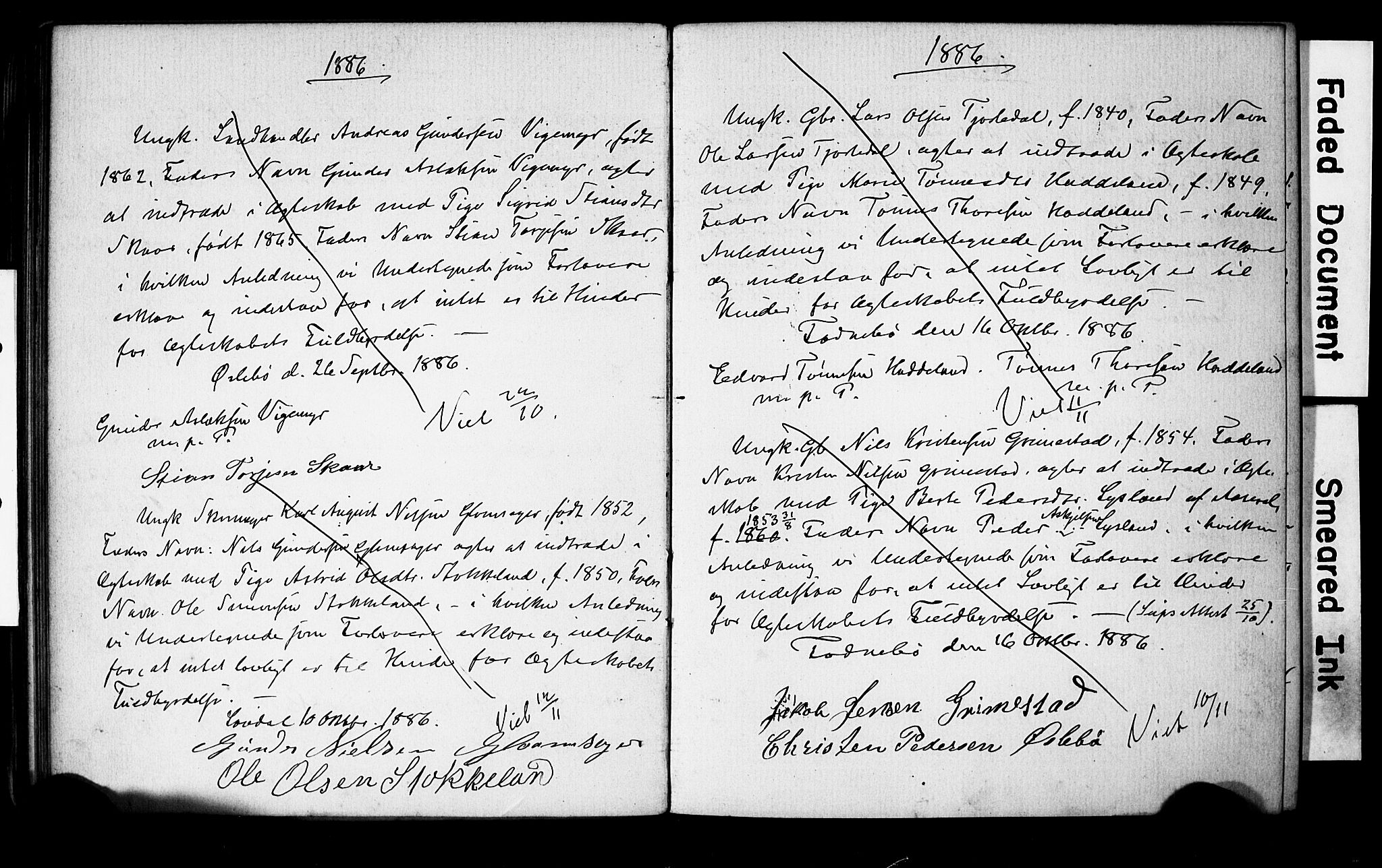 Holum sokneprestkontor, AV/SAK-1111-0022/F/Fe/L0003: Lysningsprotokoll nr. II 5 3, 1875-1891, s. 70