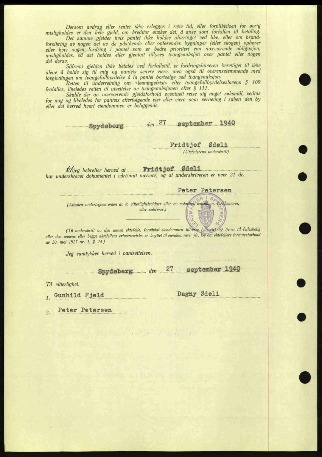 Moss sorenskriveri, AV/SAO-A-10168: Pantebok nr. B10, 1940-1941, Dagboknr: 1321/1940