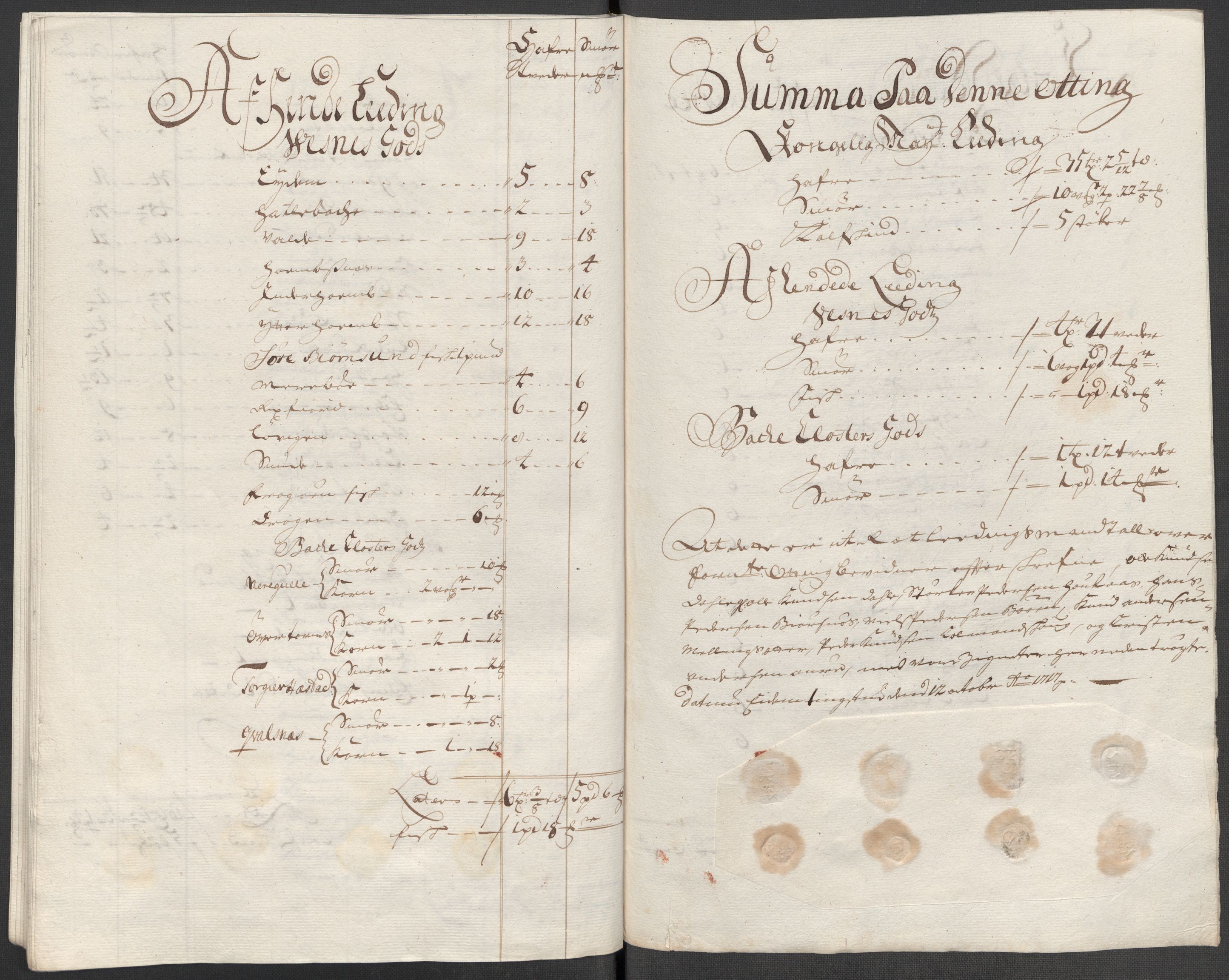 Rentekammeret inntil 1814, Reviderte regnskaper, Fogderegnskap, RA/EA-4092/R55/L3664: Fogderegnskap Romsdal, 1717, s. 154