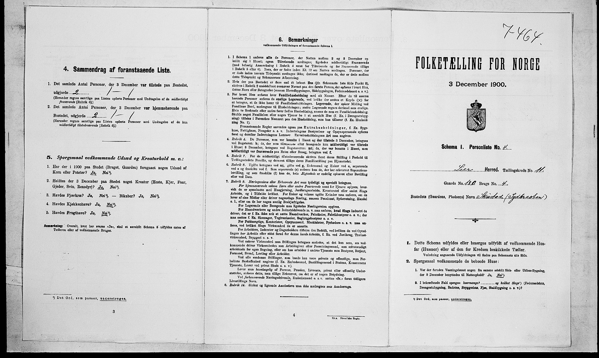 RA, Folketelling 1900 for 0626 Lier herred, 1900, s. 1914
