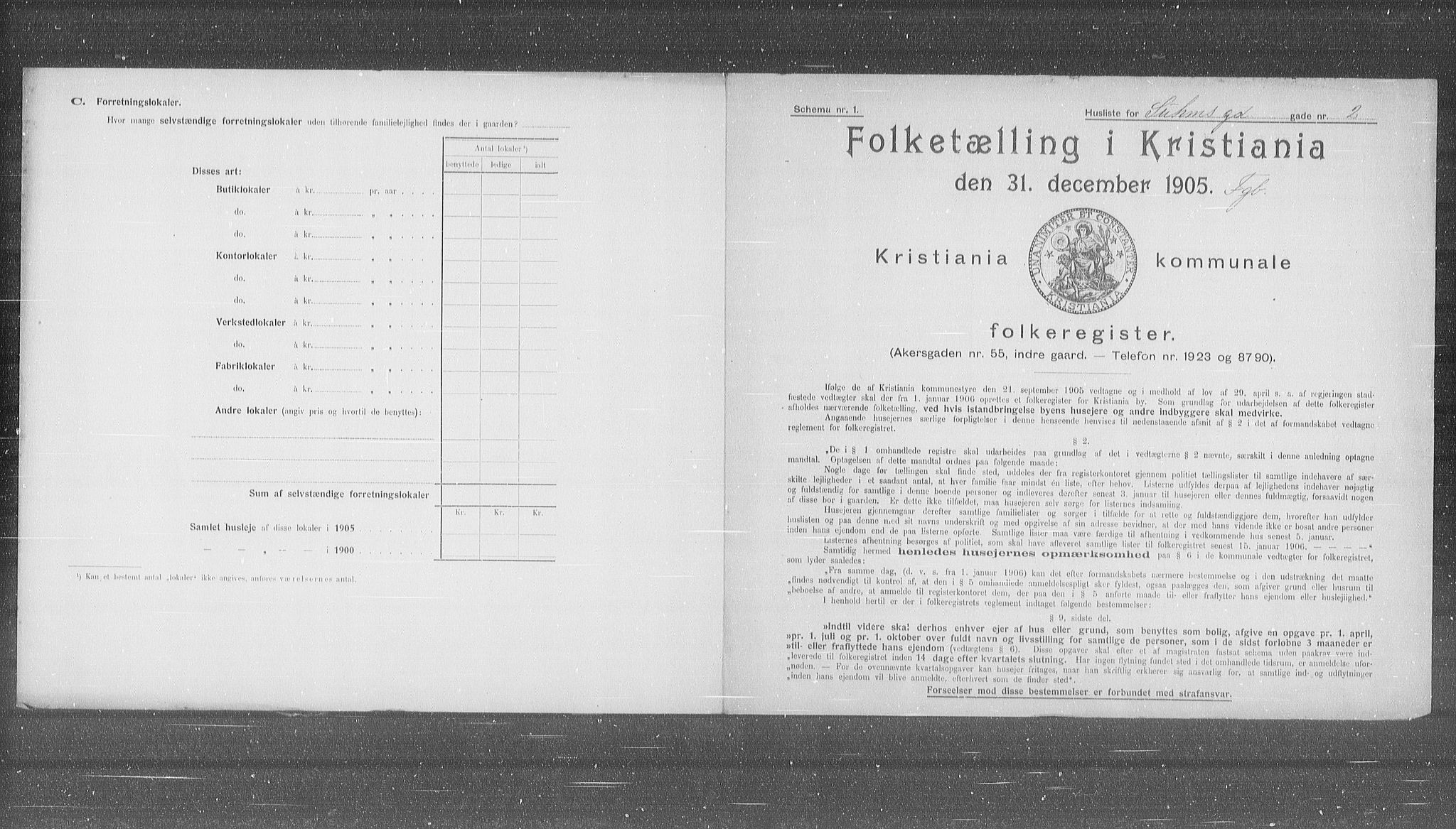 OBA, Kommunal folketelling 31.12.1905 for Kristiania kjøpstad, 1905, s. 54759
