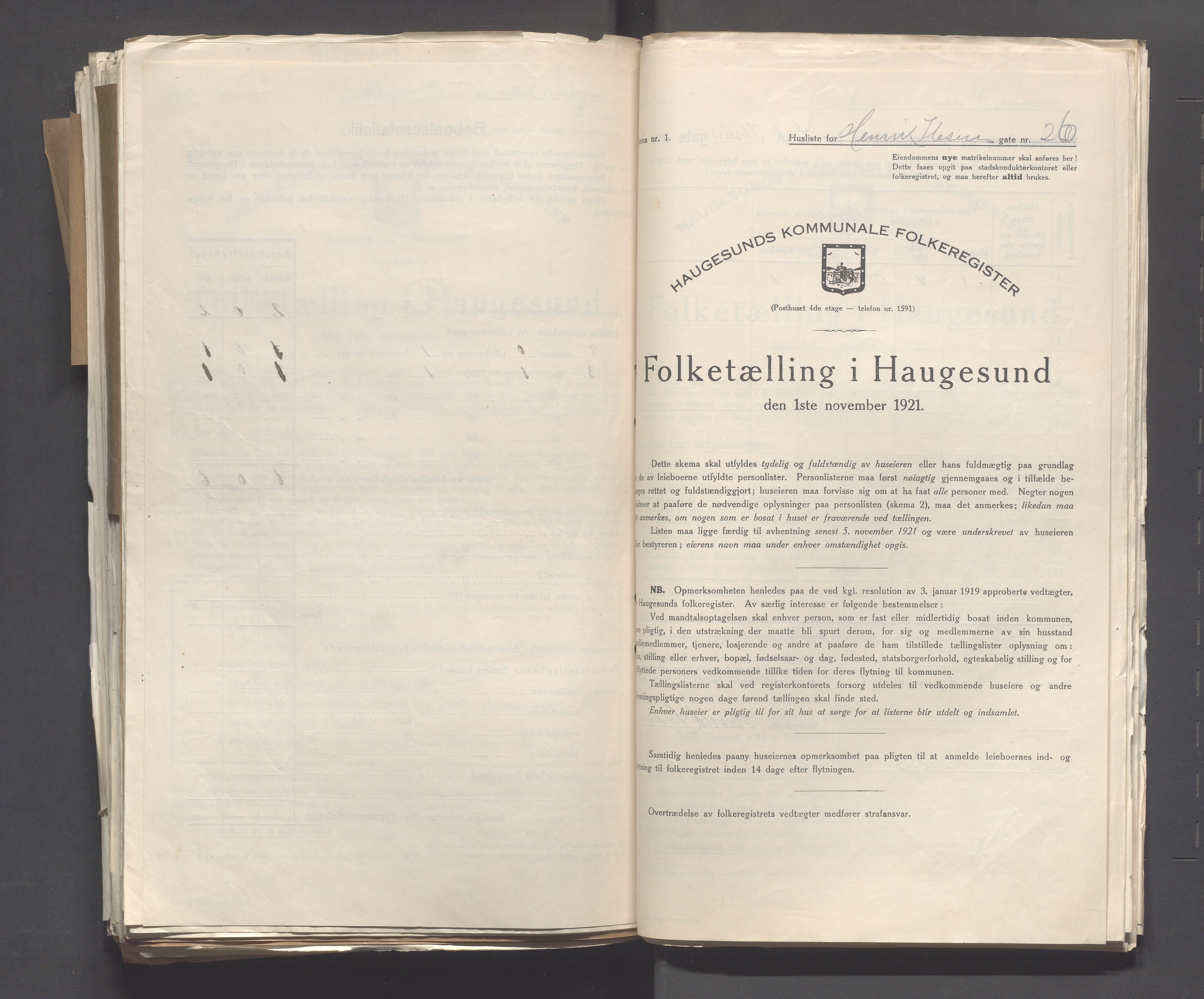 IKAR, Kommunal folketelling 1.11.1921 for Haugesund, 1921, s. 2193