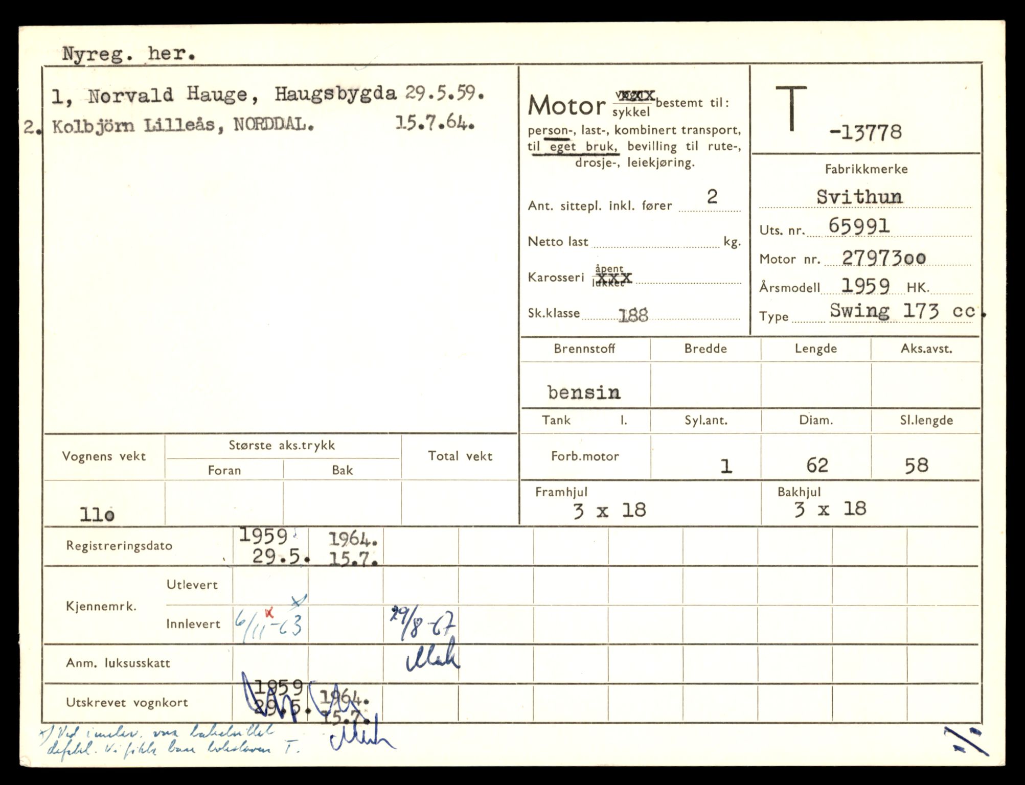 Møre og Romsdal vegkontor - Ålesund trafikkstasjon, AV/SAT-A-4099/F/Fe/L0041: Registreringskort for kjøretøy T 13710 - T 13905, 1927-1998, s. 1157