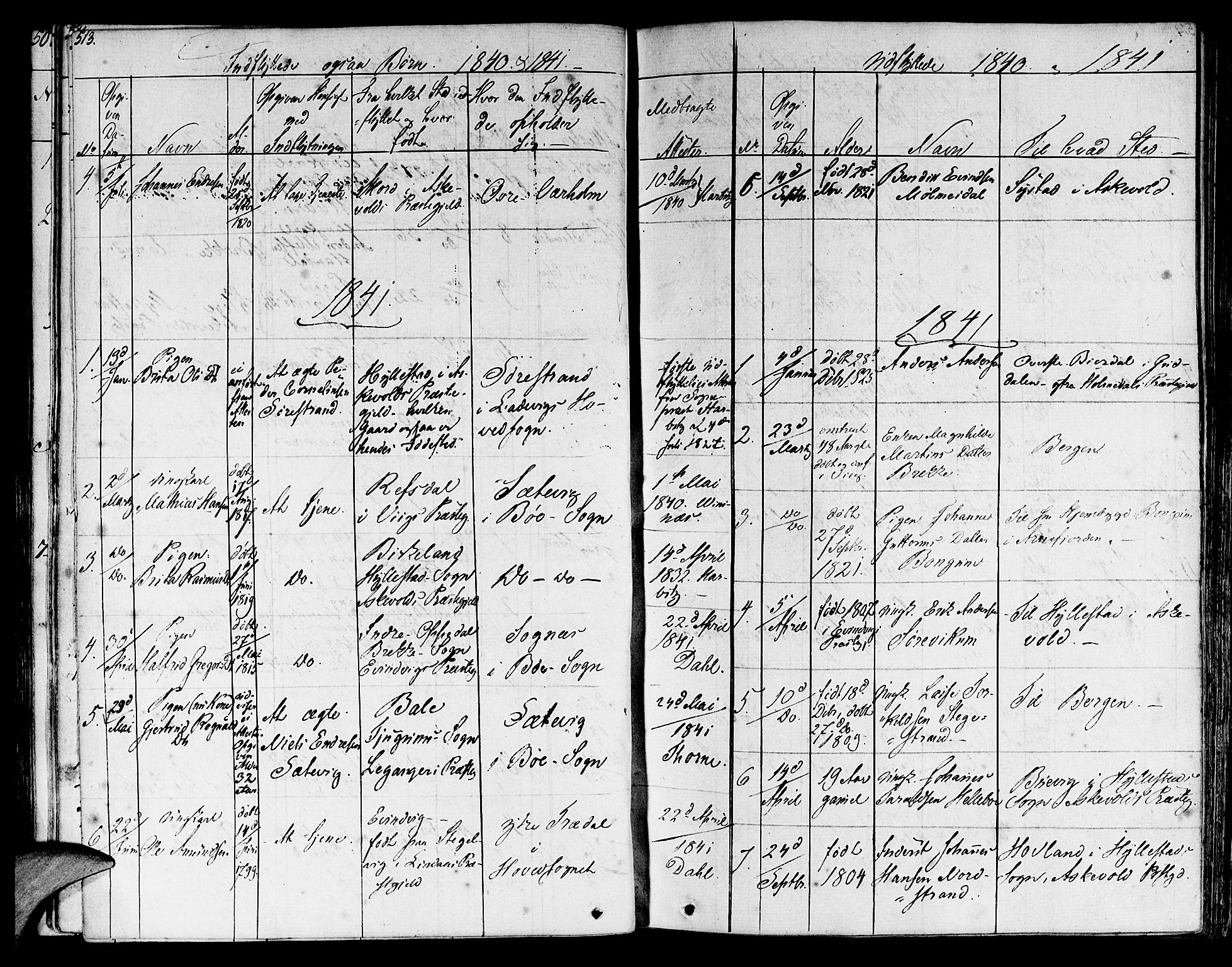 Lavik sokneprestembete, SAB/A-80901: Ministerialbok nr. A 2II, 1821-1842, s. 513