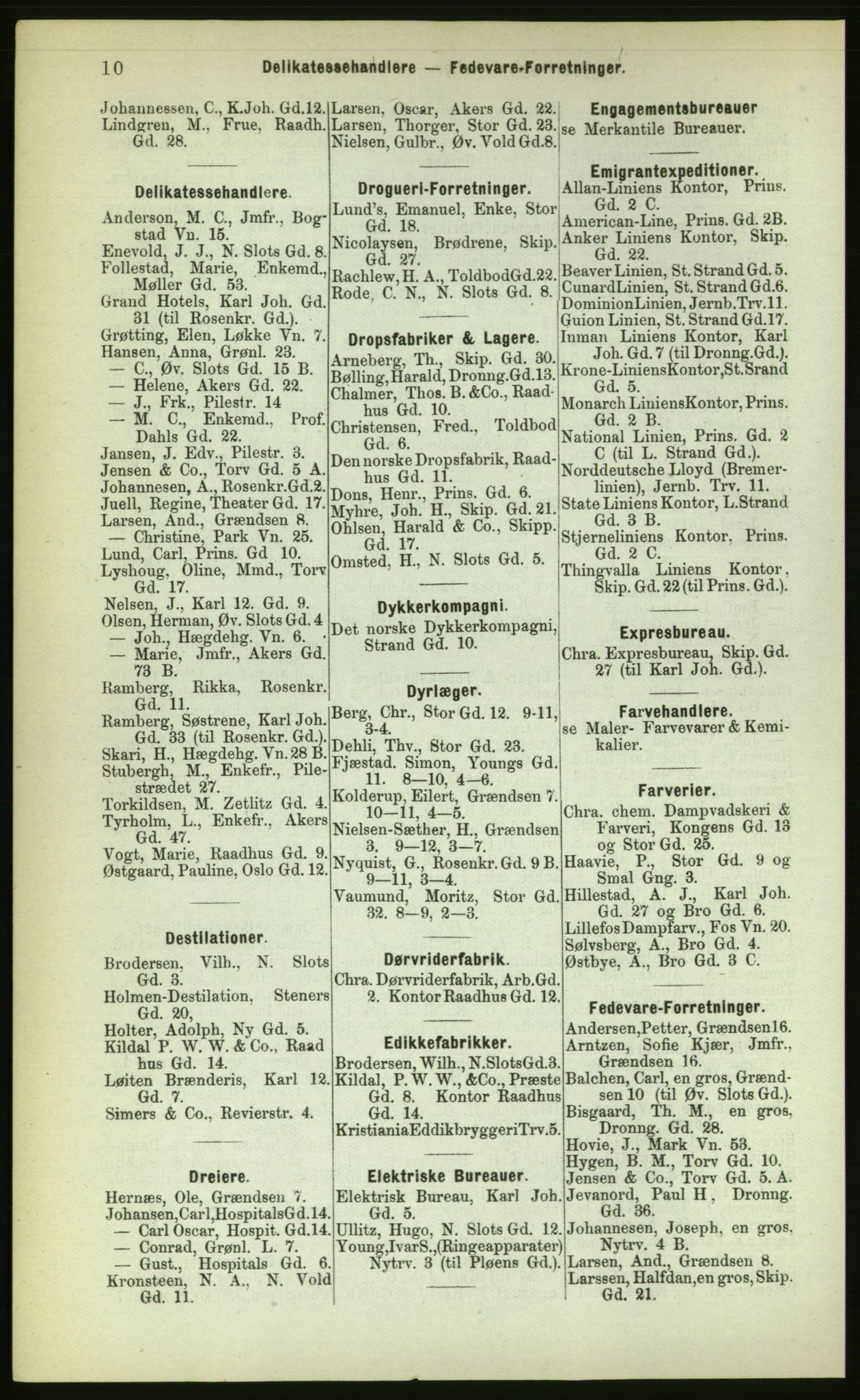 Kristiania/Oslo adressebok, PUBL/-, 1883, s. 10