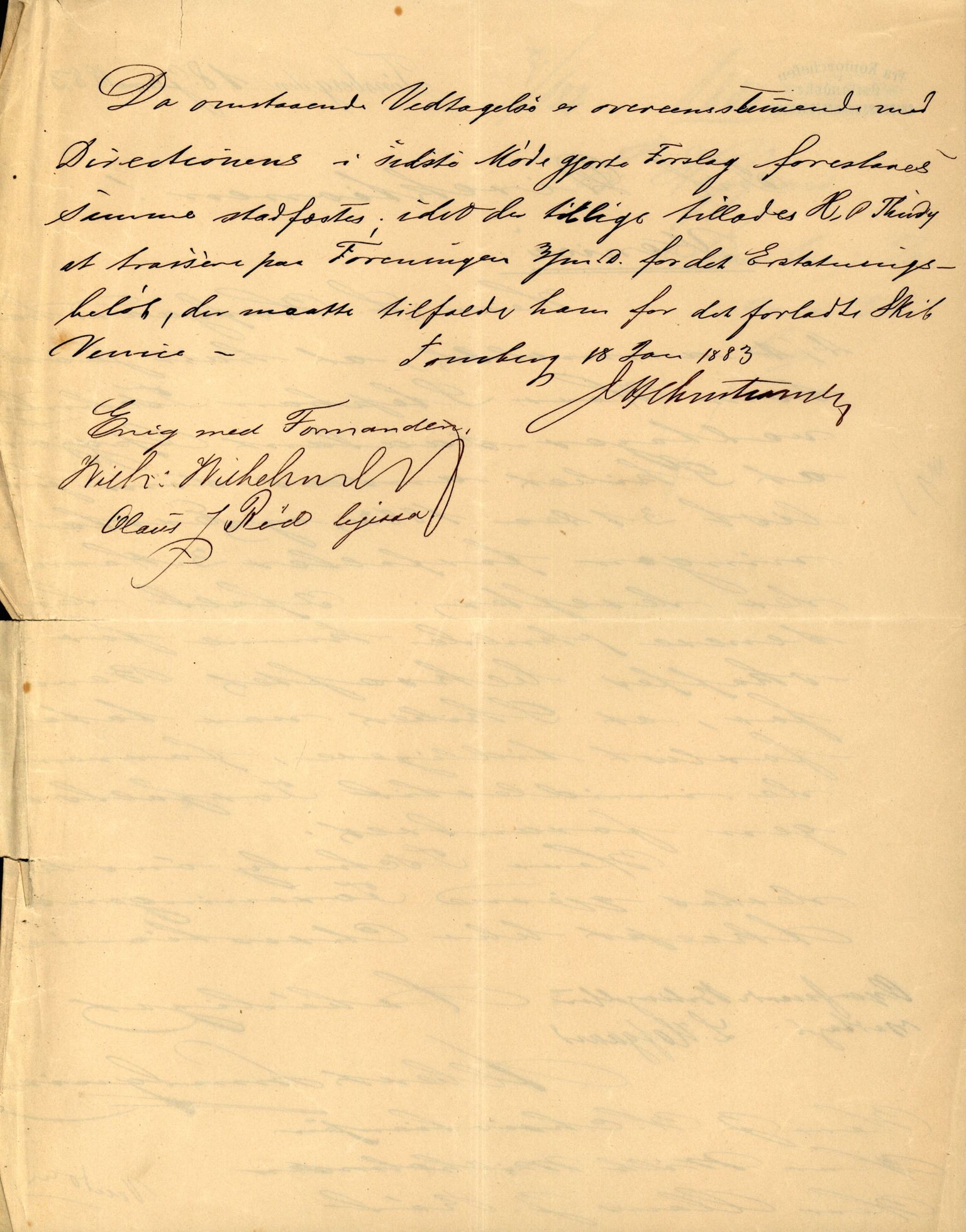 Pa 63 - Østlandske skibsassuranceforening, VEMU/A-1079/G/Ga/L0015/0013: Havaridokumenter / Venice, Isbjørn, Varnæs, Valkyrien, 1882, s. 3