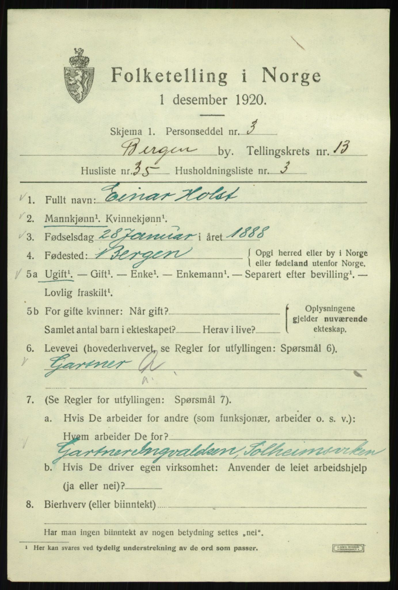 SAB, Folketelling 1920 for 1301 Bergen kjøpstad, 1920, s. 75677