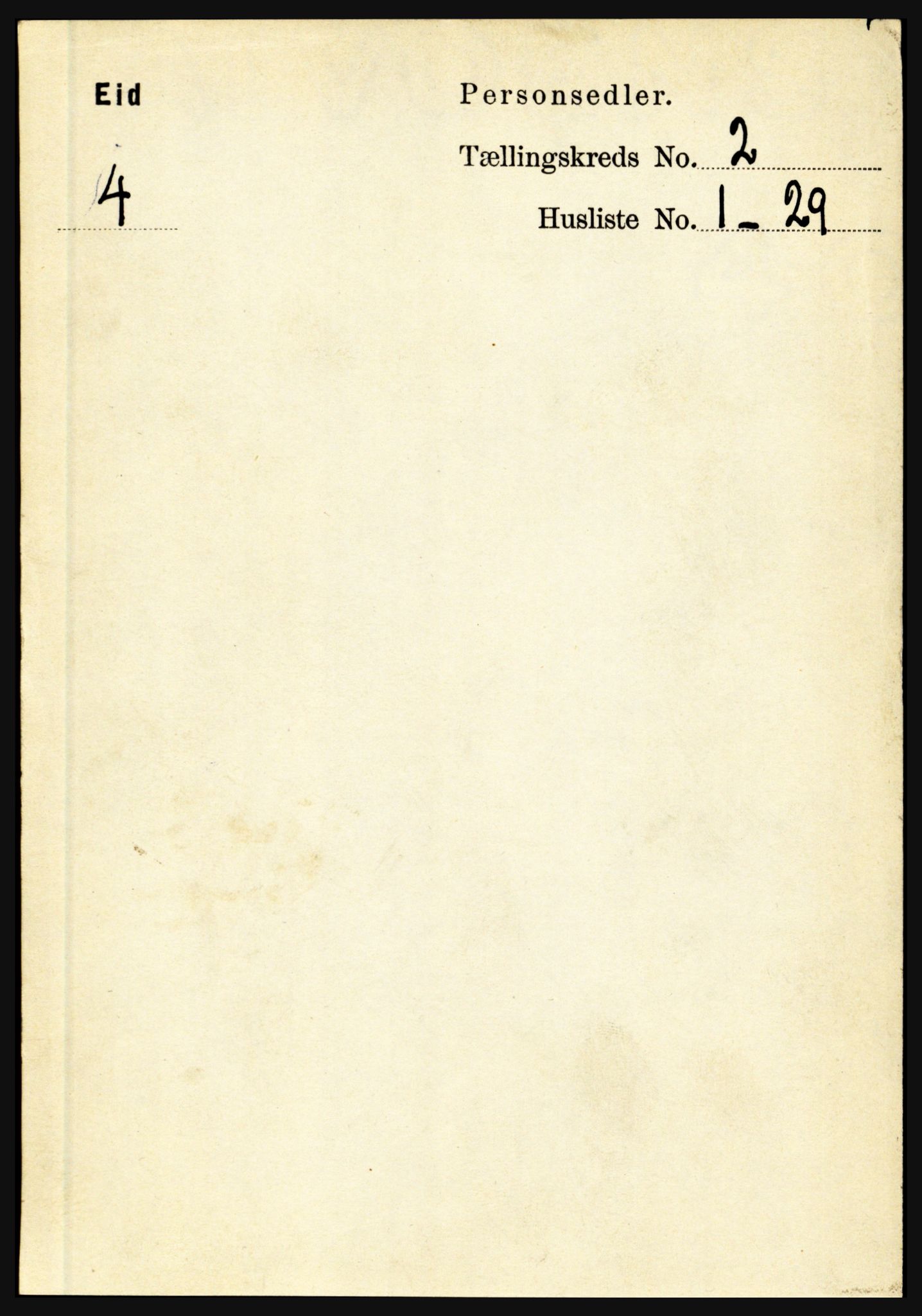 RA, Folketelling 1891 for 1443 Eid herred, 1891, s. 309