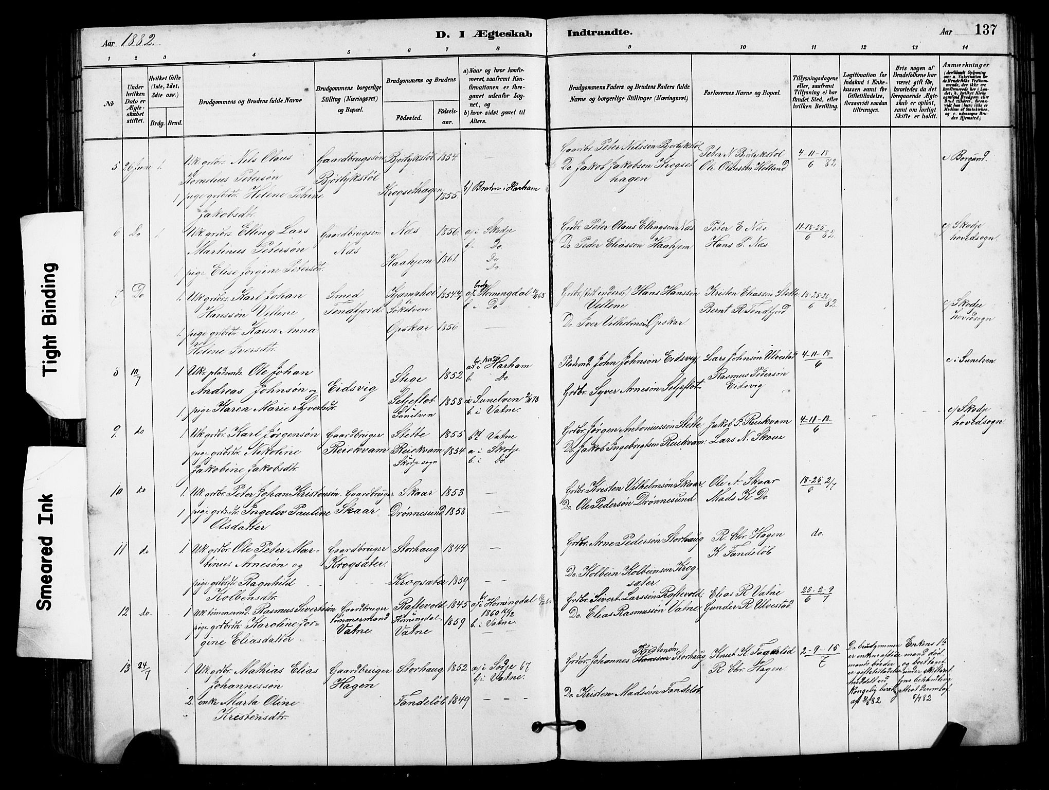 Ministerialprotokoller, klokkerbøker og fødselsregistre - Møre og Romsdal, AV/SAT-A-1454/525/L0376: Klokkerbok nr. 525C02, 1880-1902, s. 137