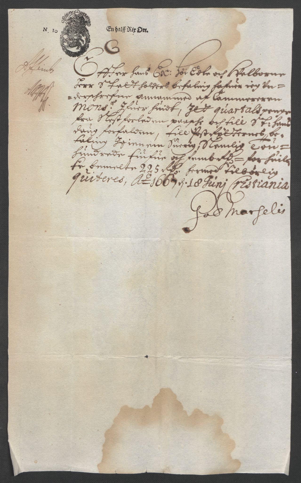 Rentekammeret inntil 1814, Reviderte regnskaper, Stiftamtstueregnskaper, Landkommissariatet på Akershus og Akershus stiftamt, AV/RA-EA-5869/R/Rb/L0045: Akershus stiftamt, 1667