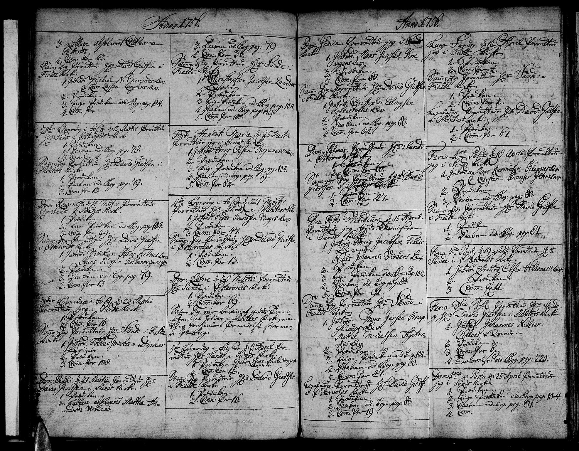 Sund sokneprestembete, AV/SAB-A-99930: Ministerialbok nr. A 3, 1740-1769
