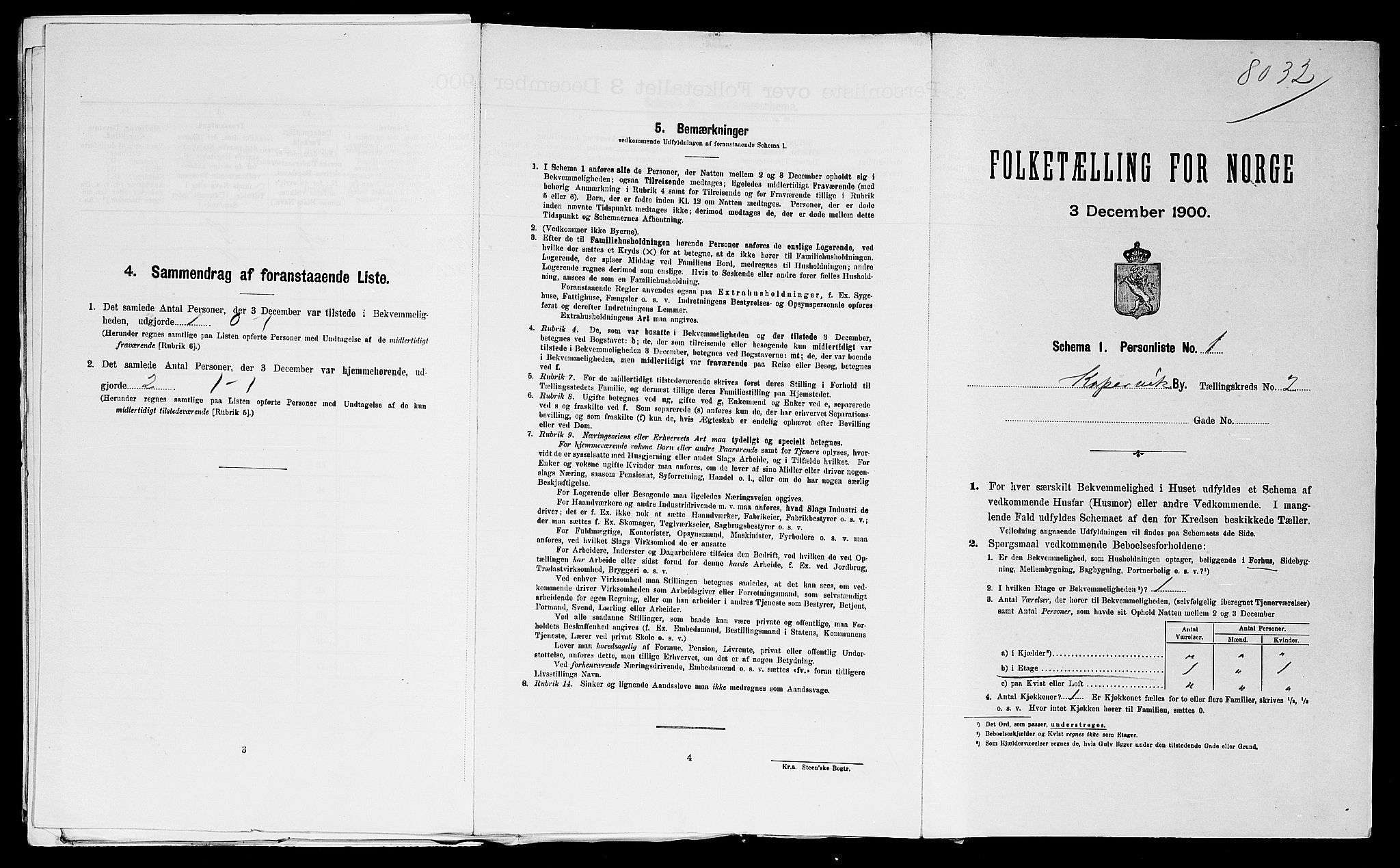 SAST, Folketelling 1900 for 1105 Kopervik ladested, 1900, s. 86
