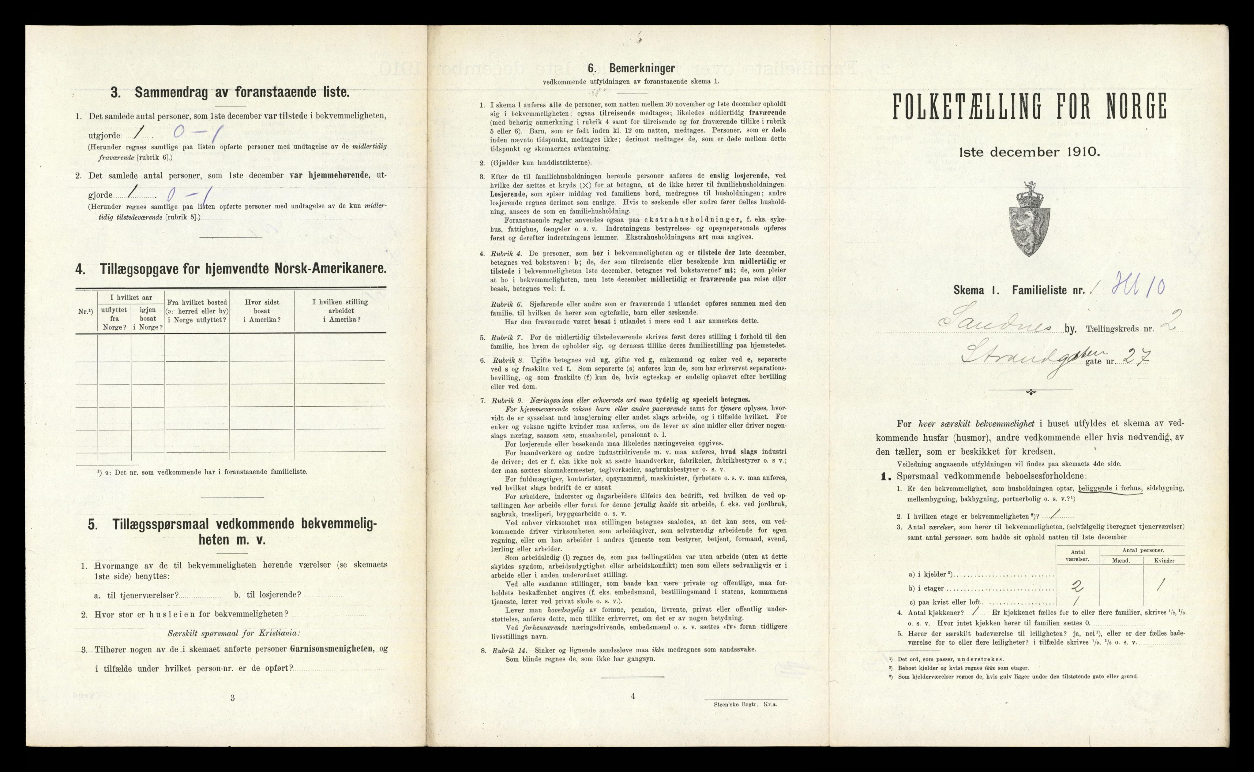 RA, Folketelling 1910 for 1102 Sandnes ladested, 1910, s. 288