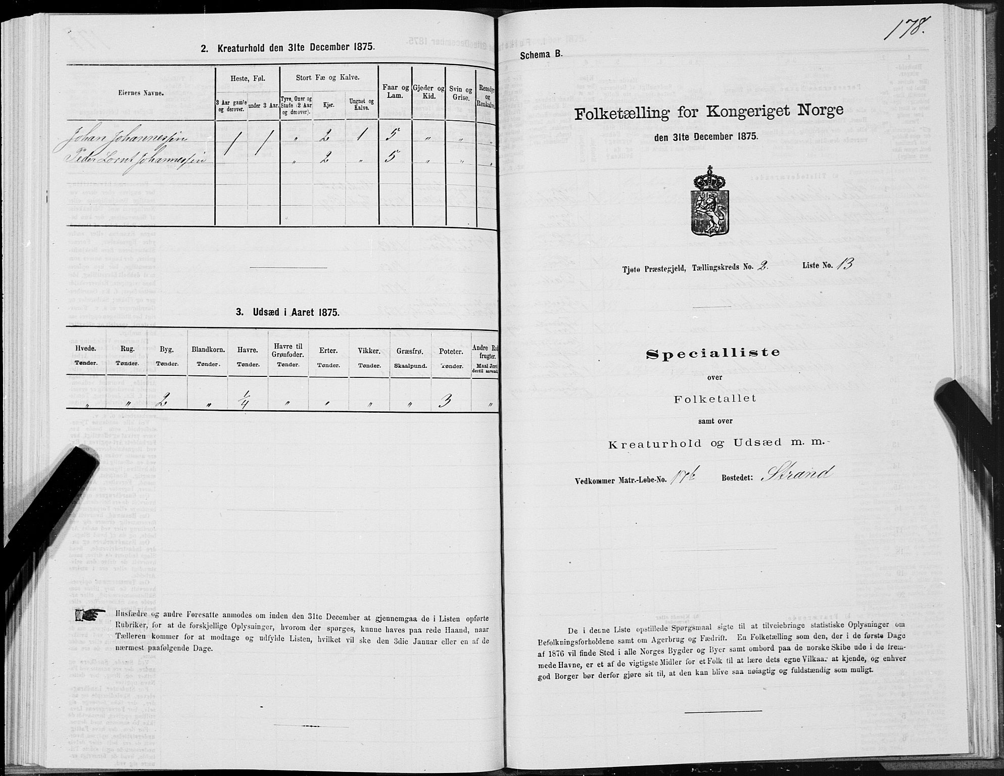 SAT, Folketelling 1875 for 1817P Tjøtta prestegjeld, 1875, s. 1178