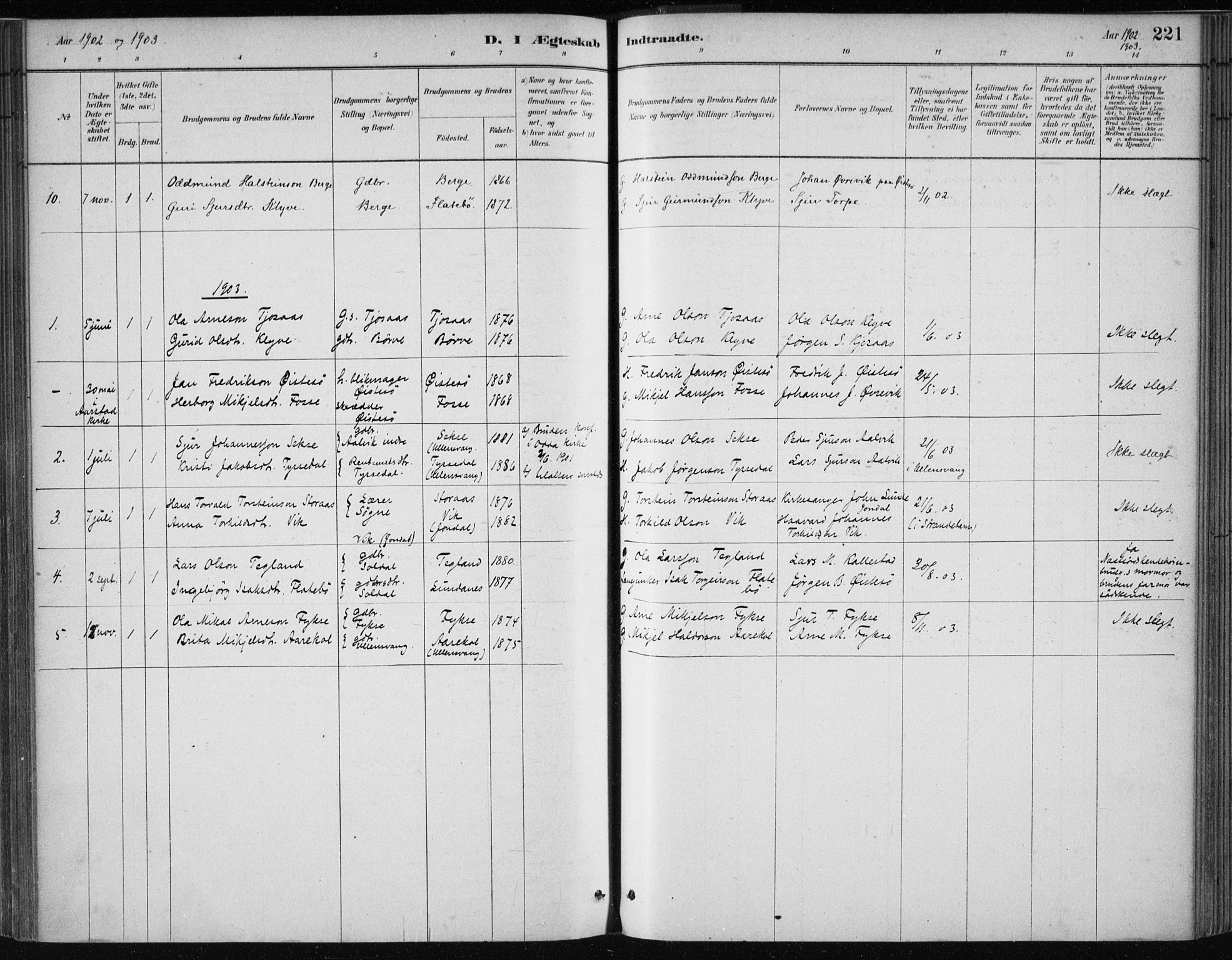Kvam sokneprestembete, AV/SAB-A-76201/H/Haa: Ministerialbok nr. C  1, 1880-1906, s. 221