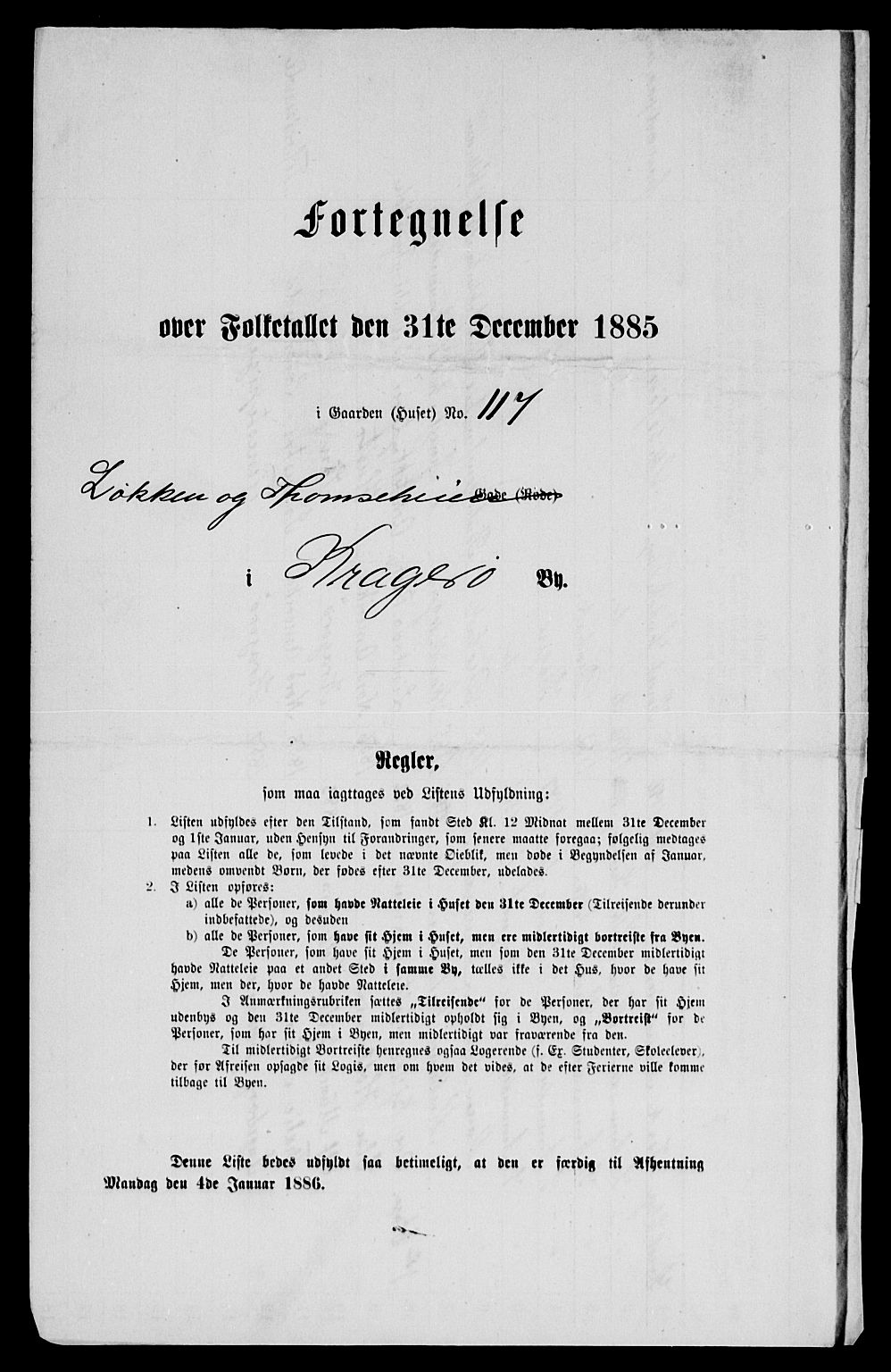SAKO, Folketelling 1885 for 0801 Kragerø kjøpstad, 1885, s. 883