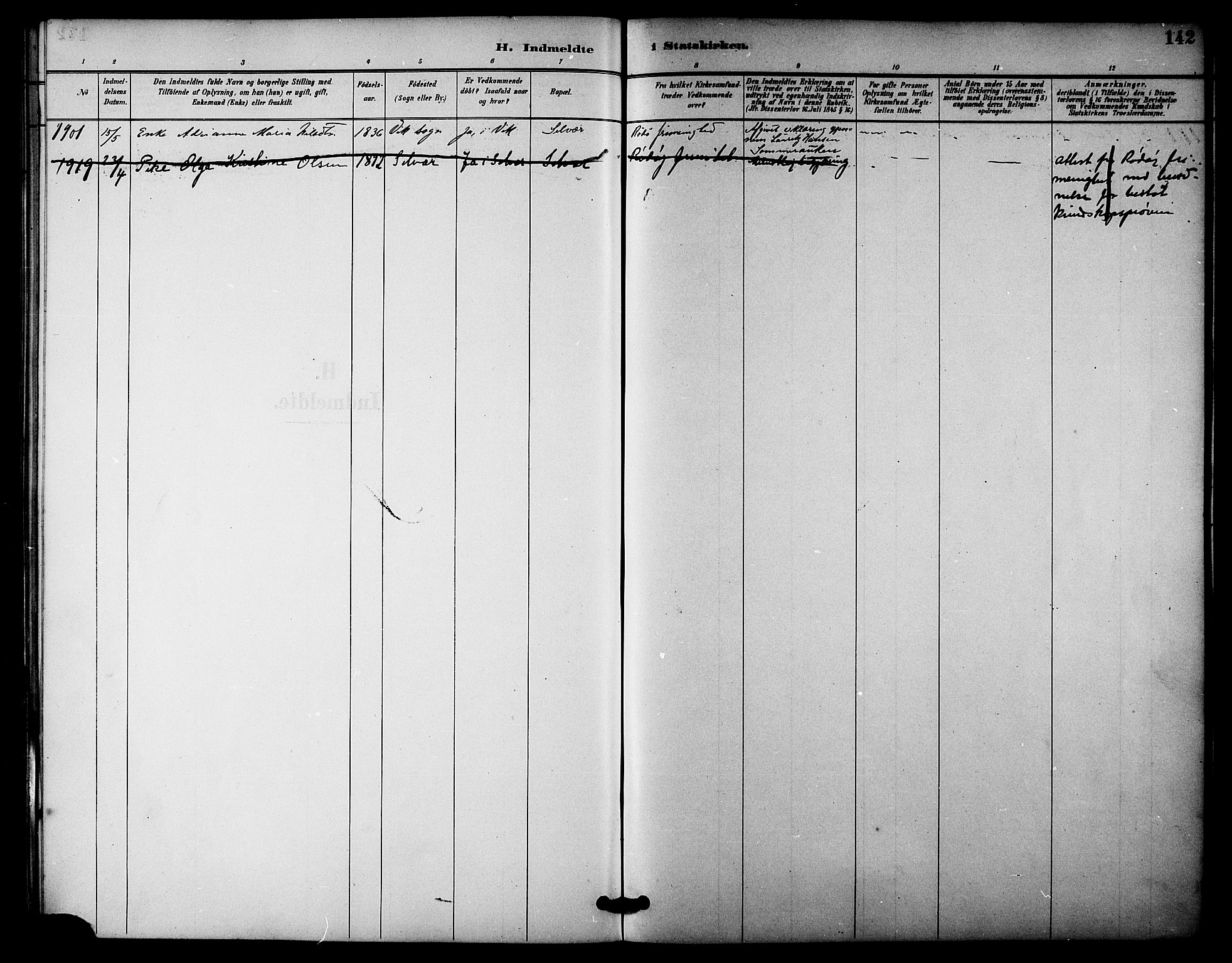 Ministerialprotokoller, klokkerbøker og fødselsregistre - Nordland, SAT/A-1459/840/L0580: Ministerialbok nr. 840A02, 1887-1909, s. 142