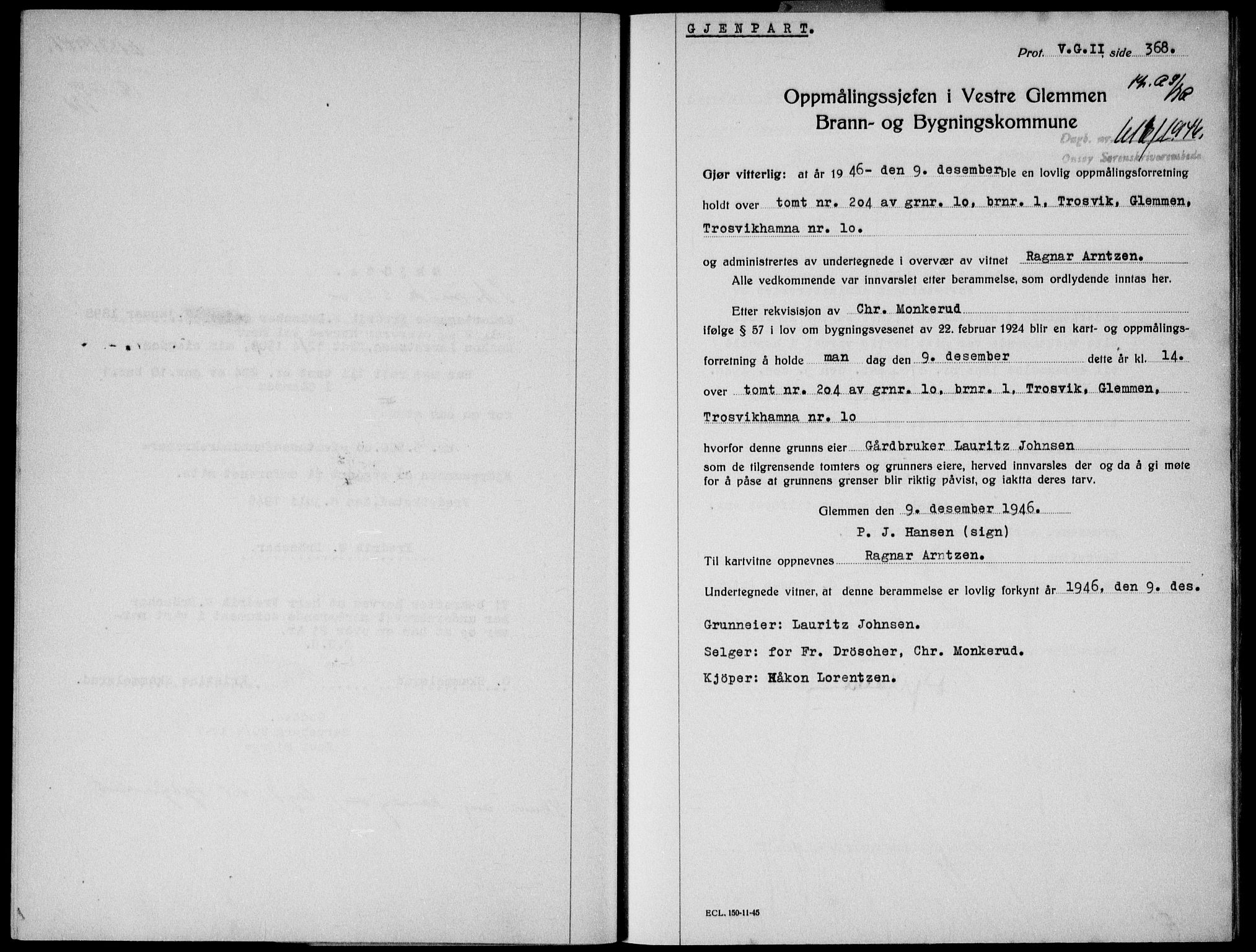 Onsøy sorenskriveri, SAO/A-10474/G/Ga/Gab/L0019a: Pantebok nr. II A-19, 1947-1947, Dagboknr: 616/1947