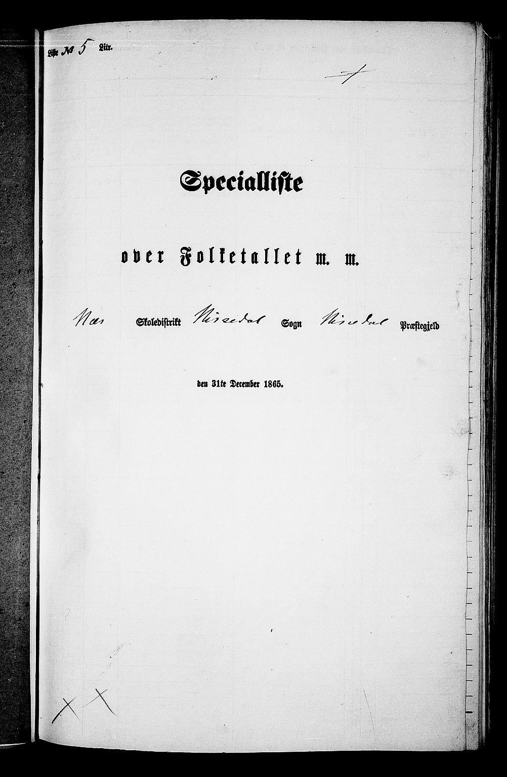 RA, Folketelling 1865 for 0830P Nissedal prestegjeld, 1865, s. 48