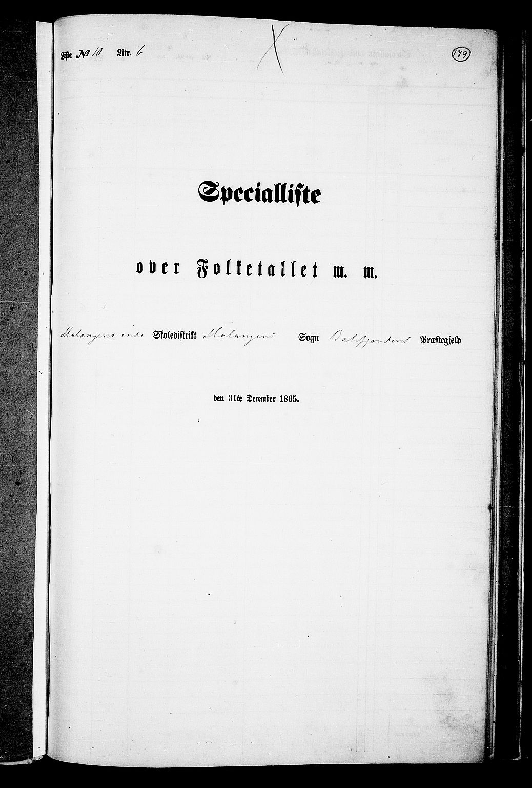 RA, Folketelling 1865 for 1933P Balsfjord prestegjeld, 1865, s. 112