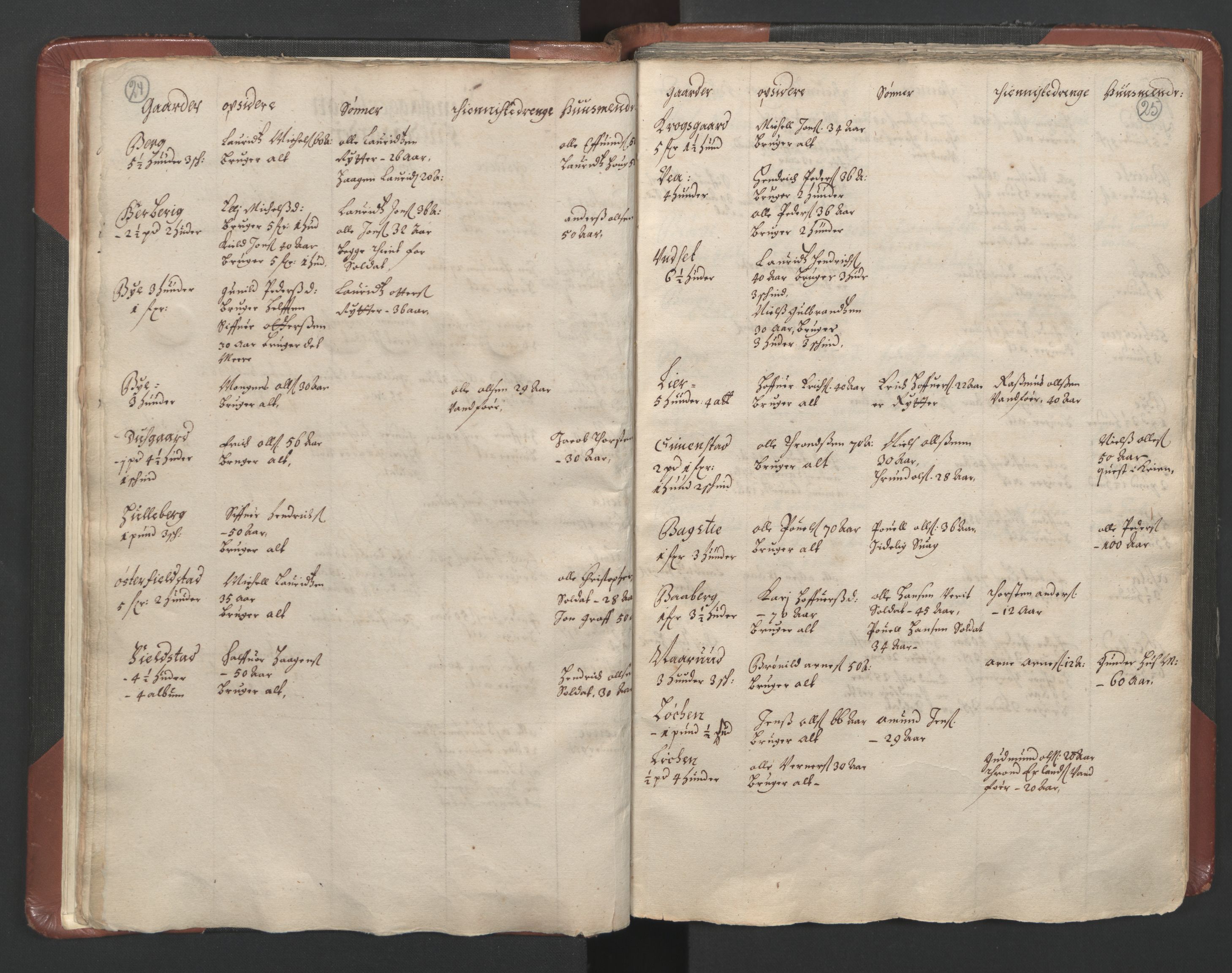 RA, Fogdenes og sorenskrivernes manntall 1664-1666, nr. 3: Hedmark fogderi og Solør, Østerdal og Odal fogderi, 1664, s. 24-25
