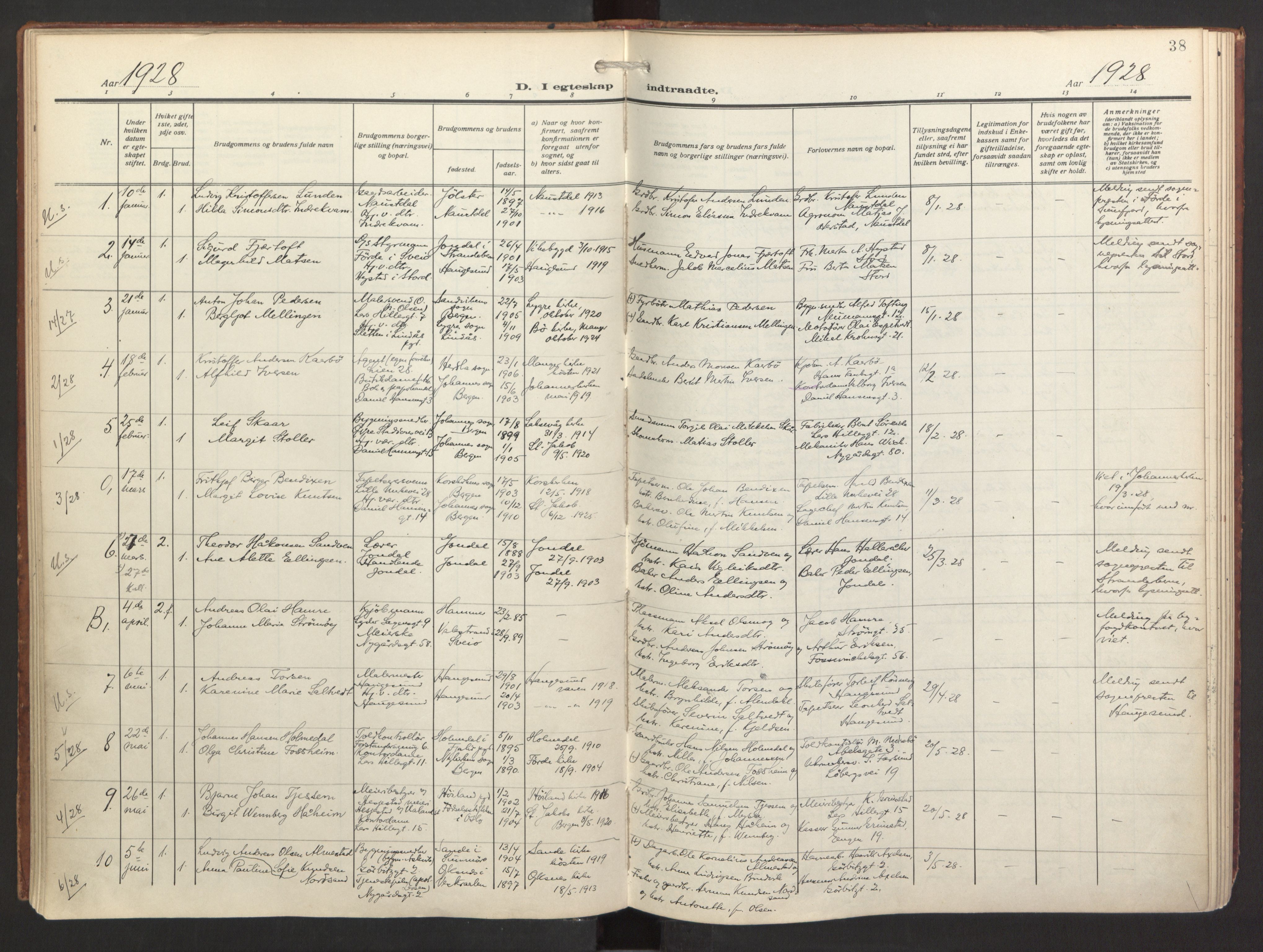 St. Jacob sokneprestembete, AV/SAB-A-78001/H/Haa/L0005: Ministerialbok nr. C 1, 1917-1951, s. 38