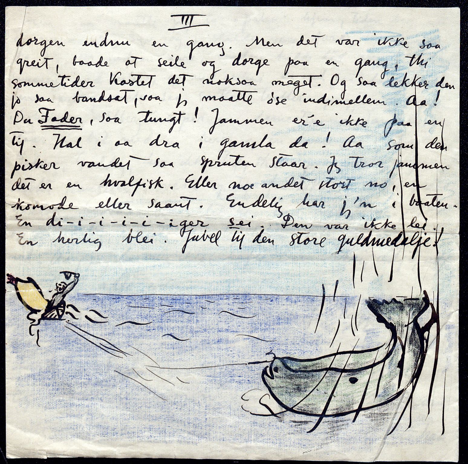 Harald Sohlberg, NMFK/NMFK-1057/D/L0001: Illustrerte brev fra Harald Sohlberg (1869-1935) til sønnen Dag Sohlberg, 1920-1928, s. 27