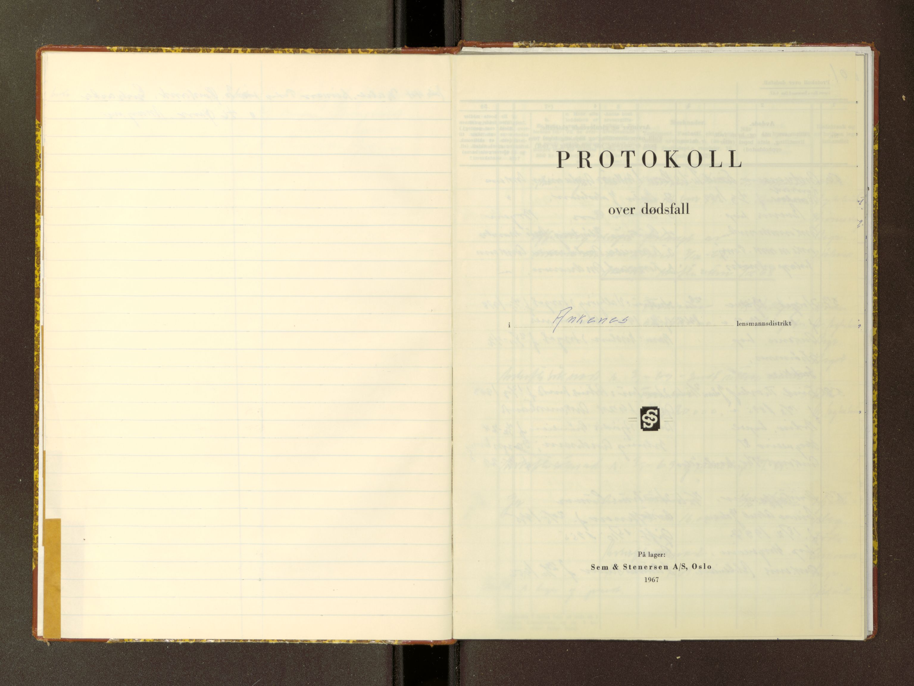 Ankenes lensmannskontor, AV/SAT-A-4498/G/Ga/Gaa/L0005: Dødsfallsprotokoller, 1968-1972