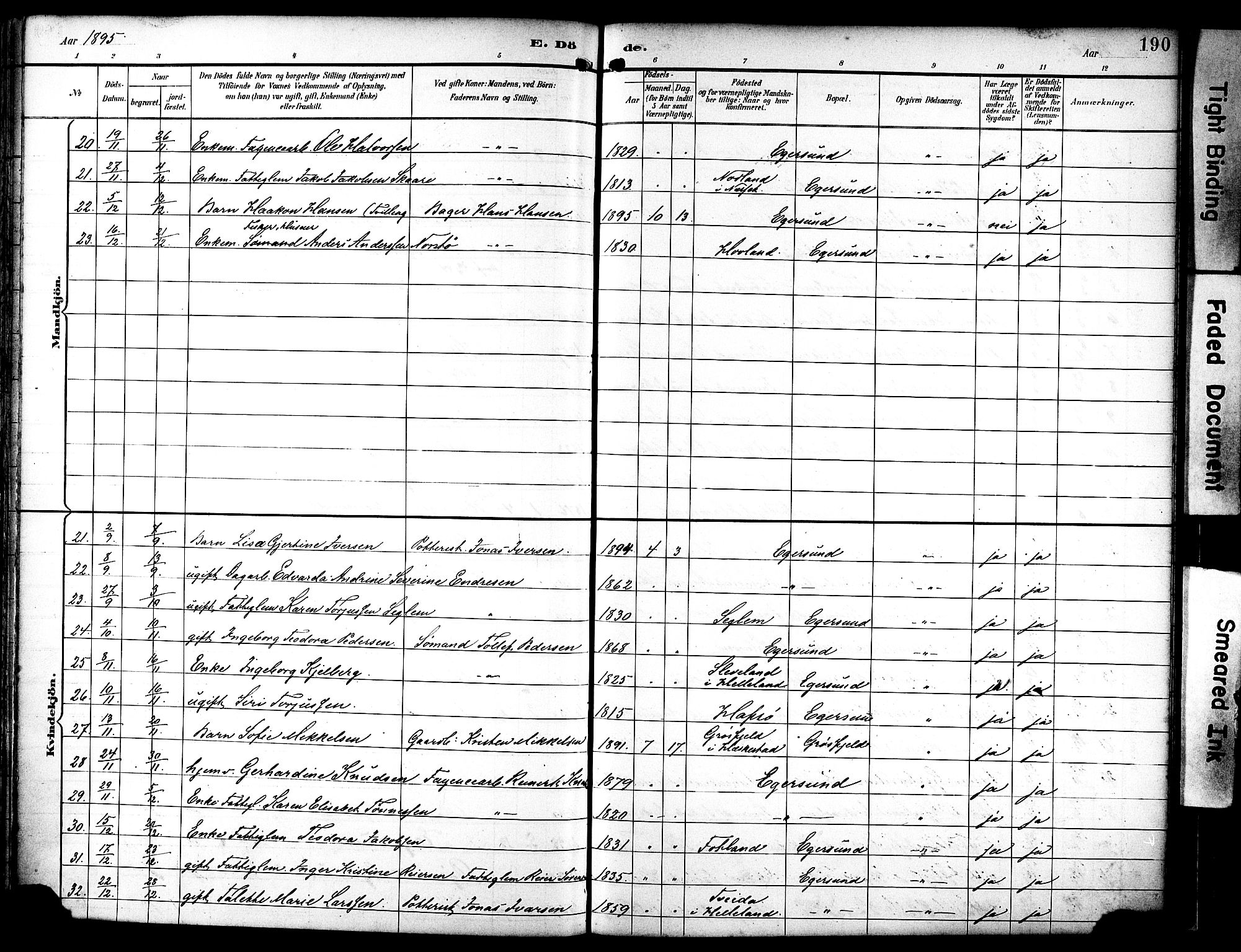 Eigersund sokneprestkontor, AV/SAST-A-101807/S08/L0019: Ministerialbok nr. A 18, 1892-1905, s. 190