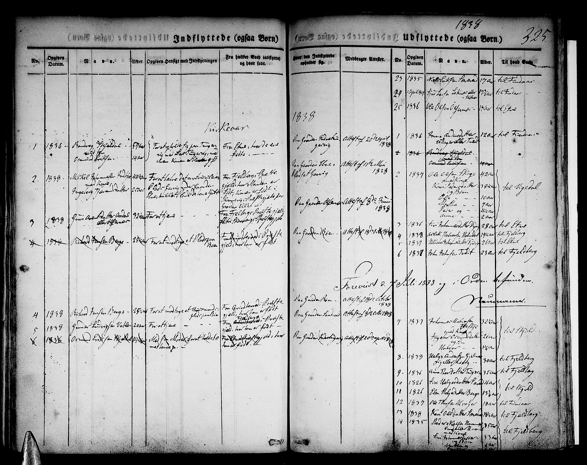 Skånevik sokneprestembete, AV/SAB-A-77801/H/Haa: Ministerialbok nr. A 4, 1828-1848, s. 325