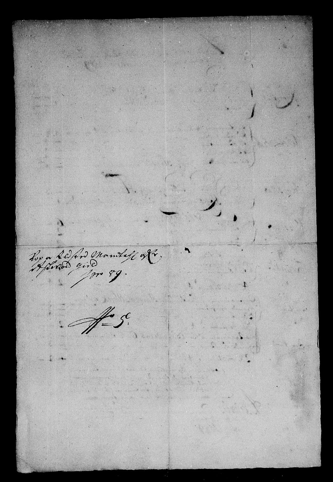 Rentekammeret inntil 1814, Reviderte regnskaper, Stiftamtstueregnskaper, Bergen stiftamt, AV/RA-EA-6043/R/Rc/L0091: Bergen stiftamt, 1689