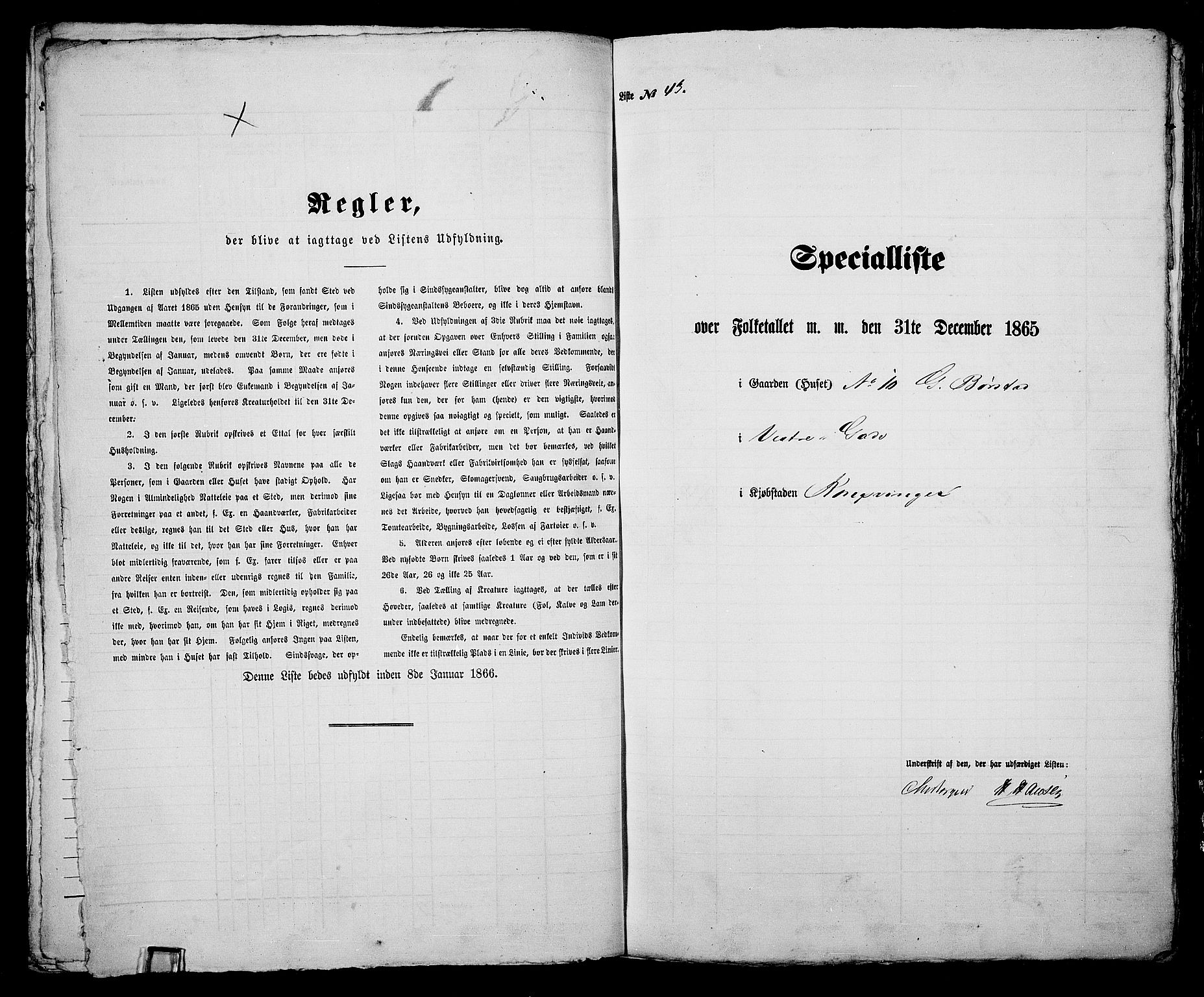 RA, Folketelling 1865 for 0402B Vinger prestegjeld, Kongsvinger kjøpstad, 1865, s. 94