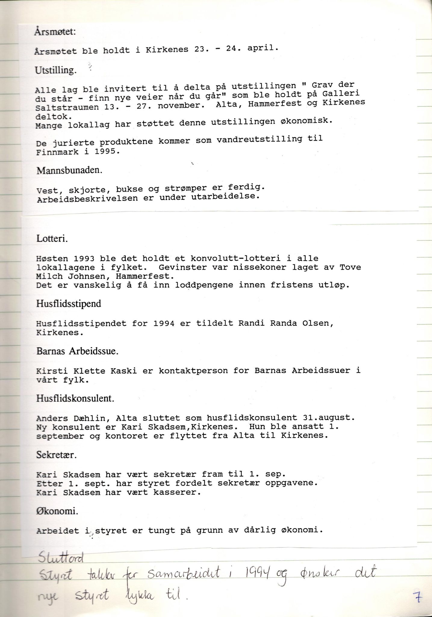 Finnmark Husflidslag, FMFB/A-1134/A/L0004: Møtebok, 1995-2000, s. 11