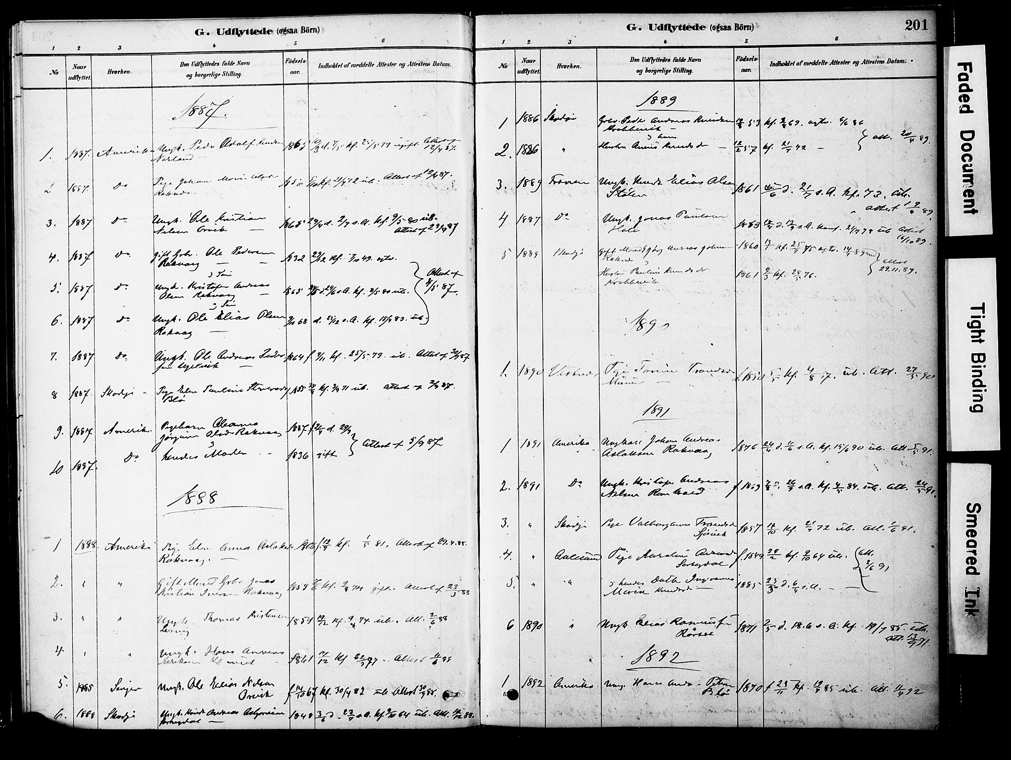 Ministerialprotokoller, klokkerbøker og fødselsregistre - Møre og Romsdal, AV/SAT-A-1454/563/L0736: Ministerialbok nr. 563A01, 1878-1903, s. 201
