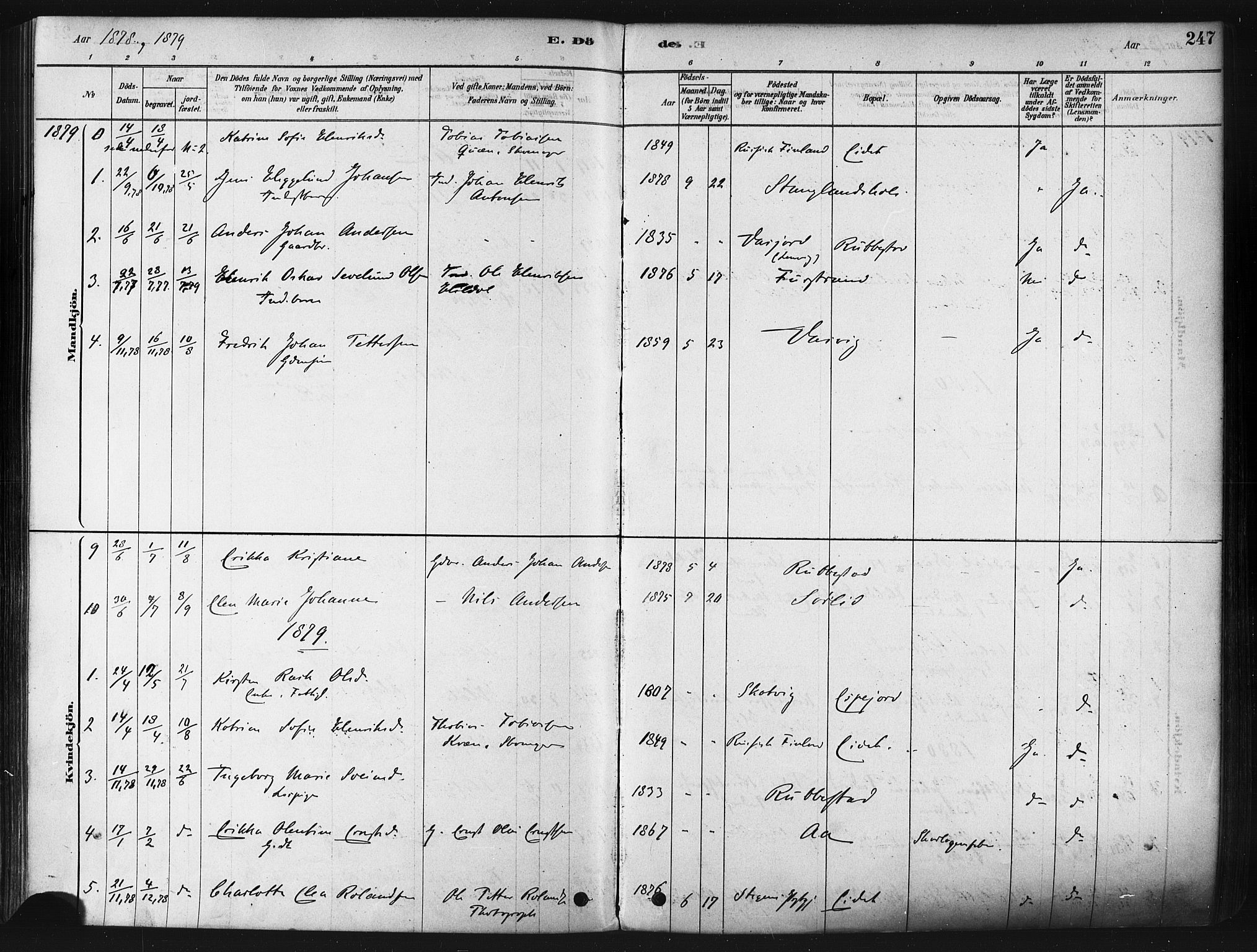 Tranøy sokneprestkontor, AV/SATØ-S-1313/I/Ia/Iaa/L0009kirke: Ministerialbok nr. 9, 1878-1904, s. 247