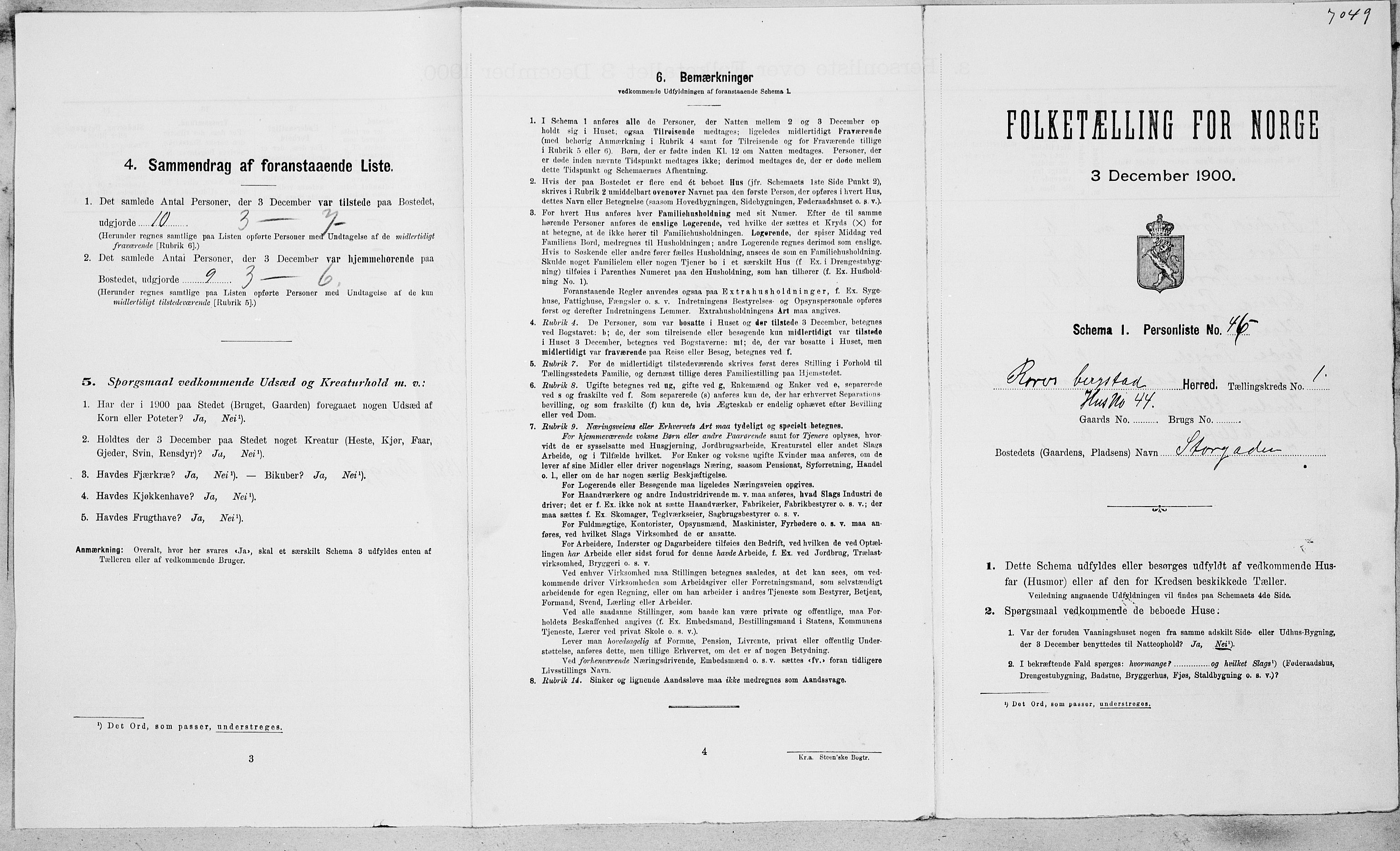 SAT, Folketelling 1900 for 1640 Røros herred, 1900, s. 132