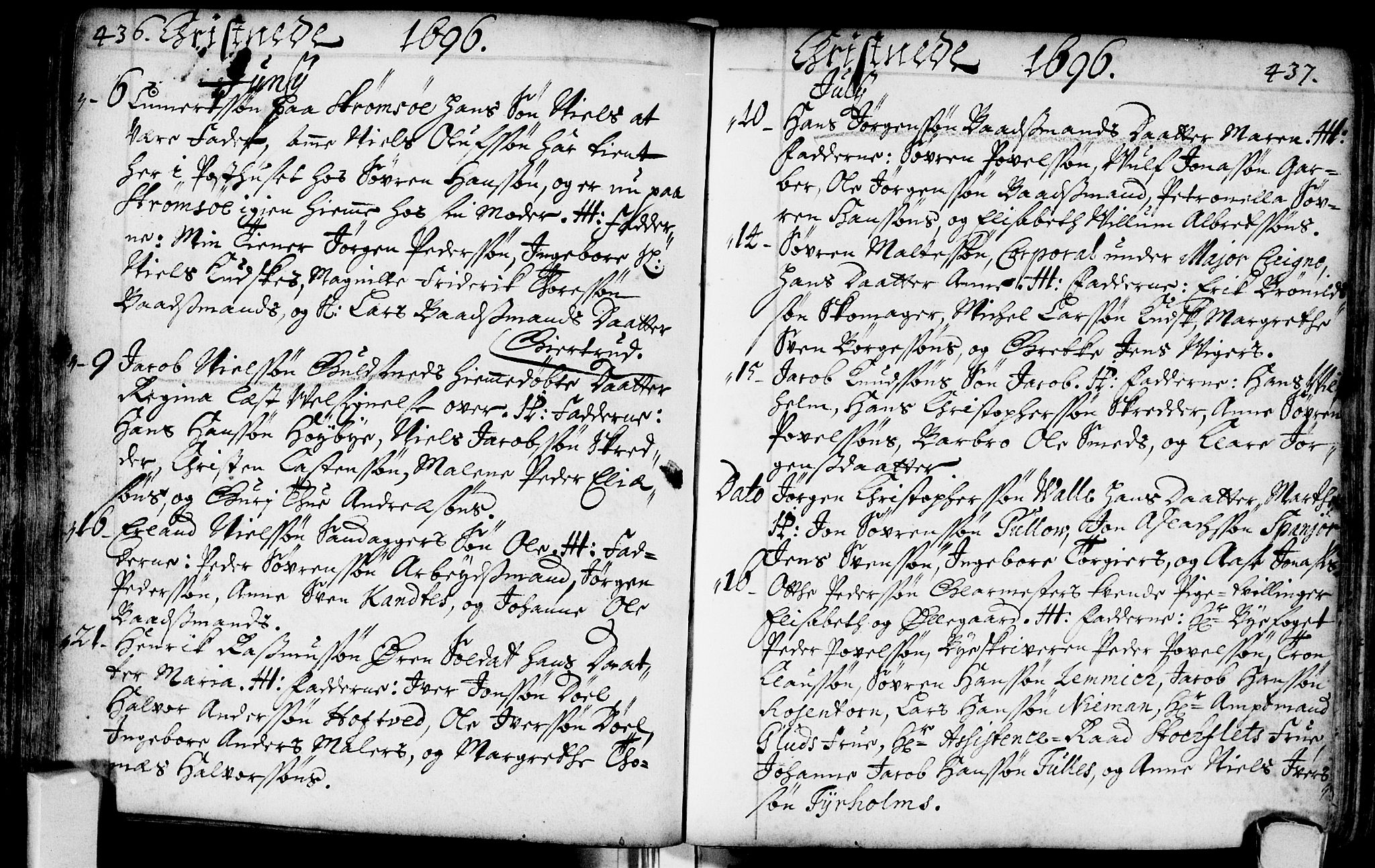 Bragernes kirkebøker, SAKO/A-6/F/Fa/L0002: Ministerialbok nr. I 2, 1680-1705, s. 436-437