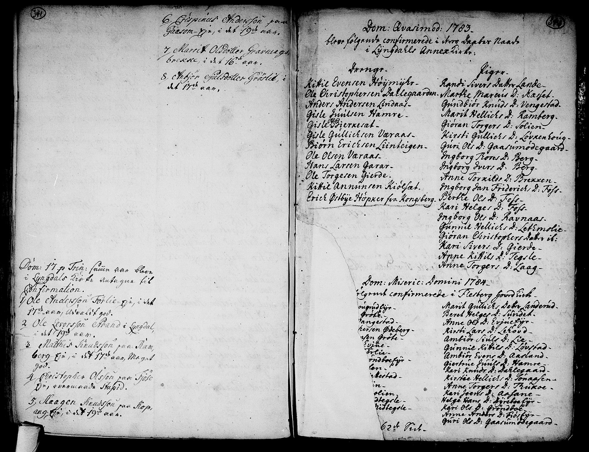 Flesberg kirkebøker, SAKO/A-18/F/Fa/L0003: Ministerialbok nr. I 3, 1748-1790, s. 341-342
