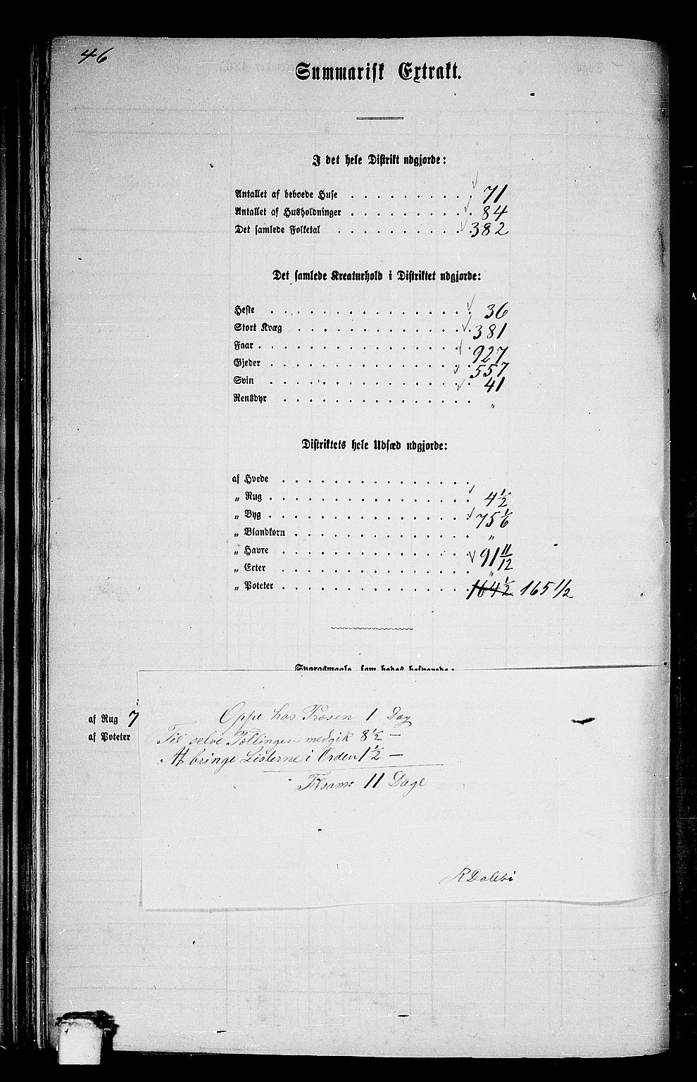 RA, Folketelling 1865 for 1524P Norddal prestegjeld, 1865, s. 62