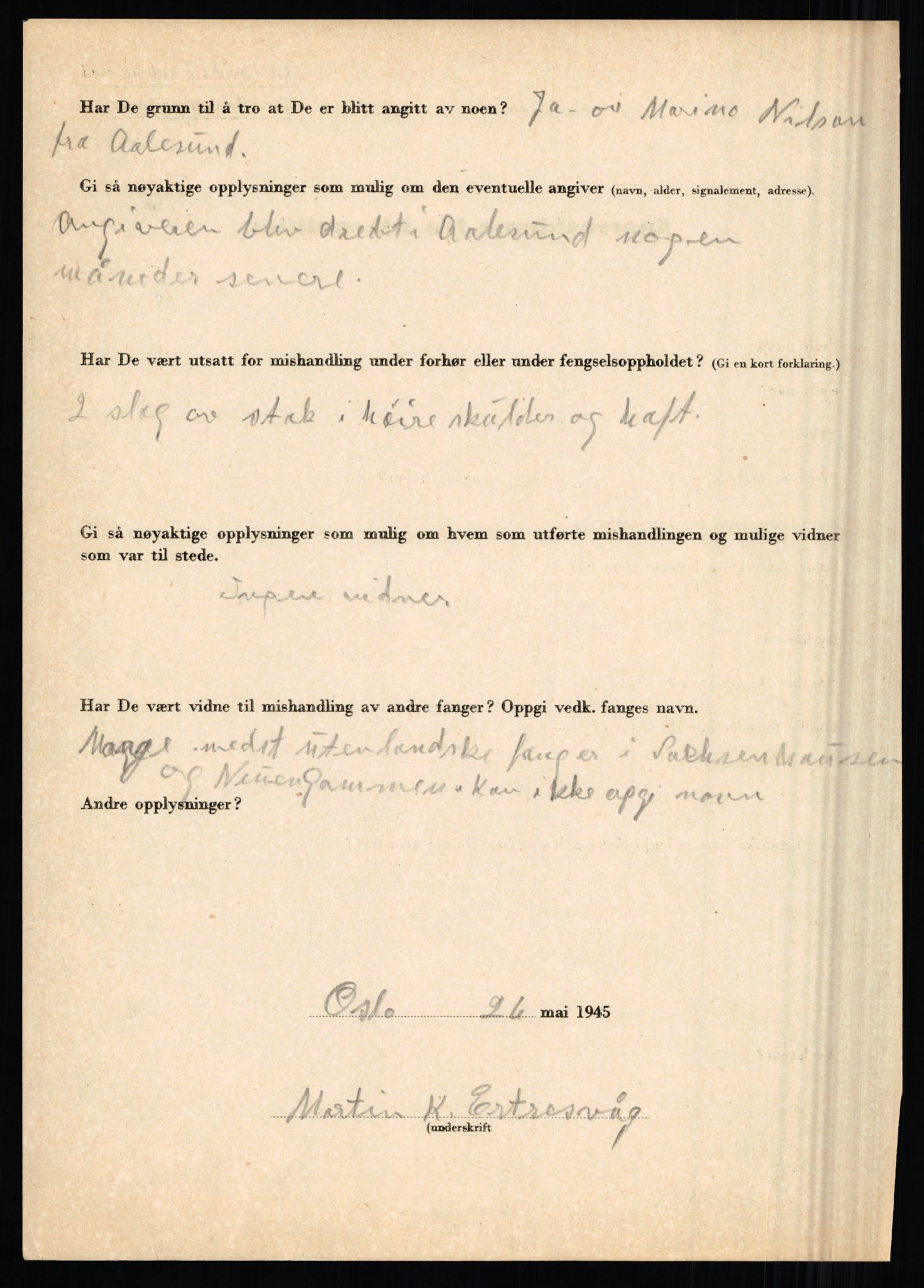 Rikspolitisjefen, AV/RA-S-1560/L/L0004: Eriksen, Alf - Geving, Øivind, 1940-1945, s. 184