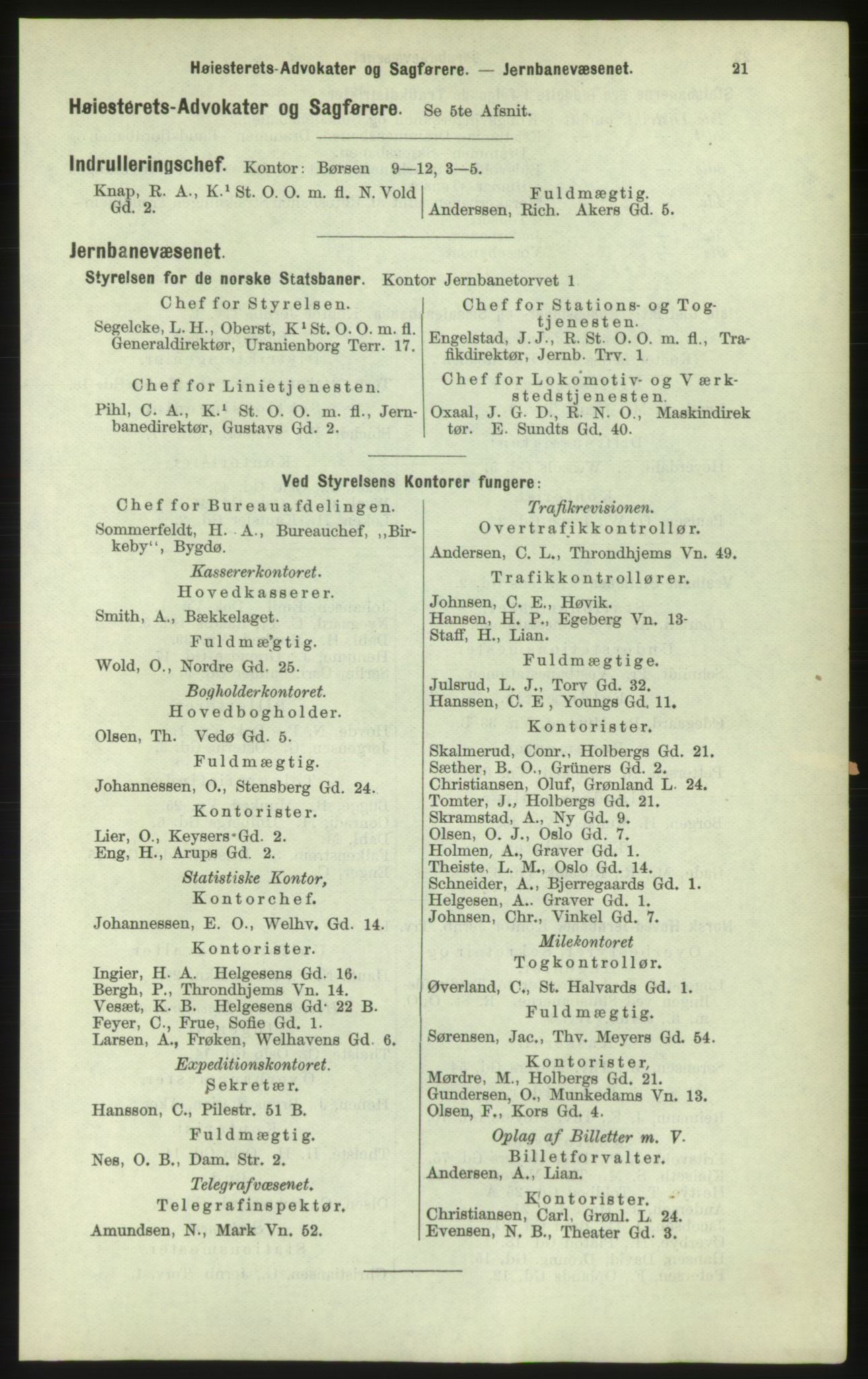 Kristiania/Oslo adressebok, PUBL/-, 1884, s. 21