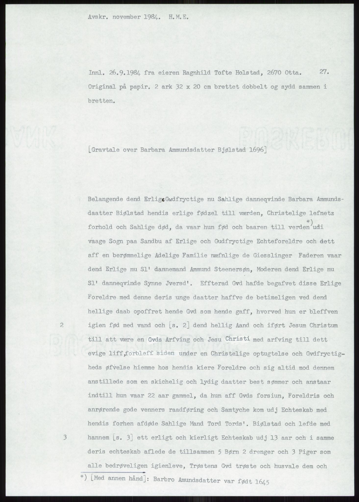Samlinger til kildeutgivelse, Diplomavskriftsamlingen, AV/RA-EA-4053/H/Ha, s. 329