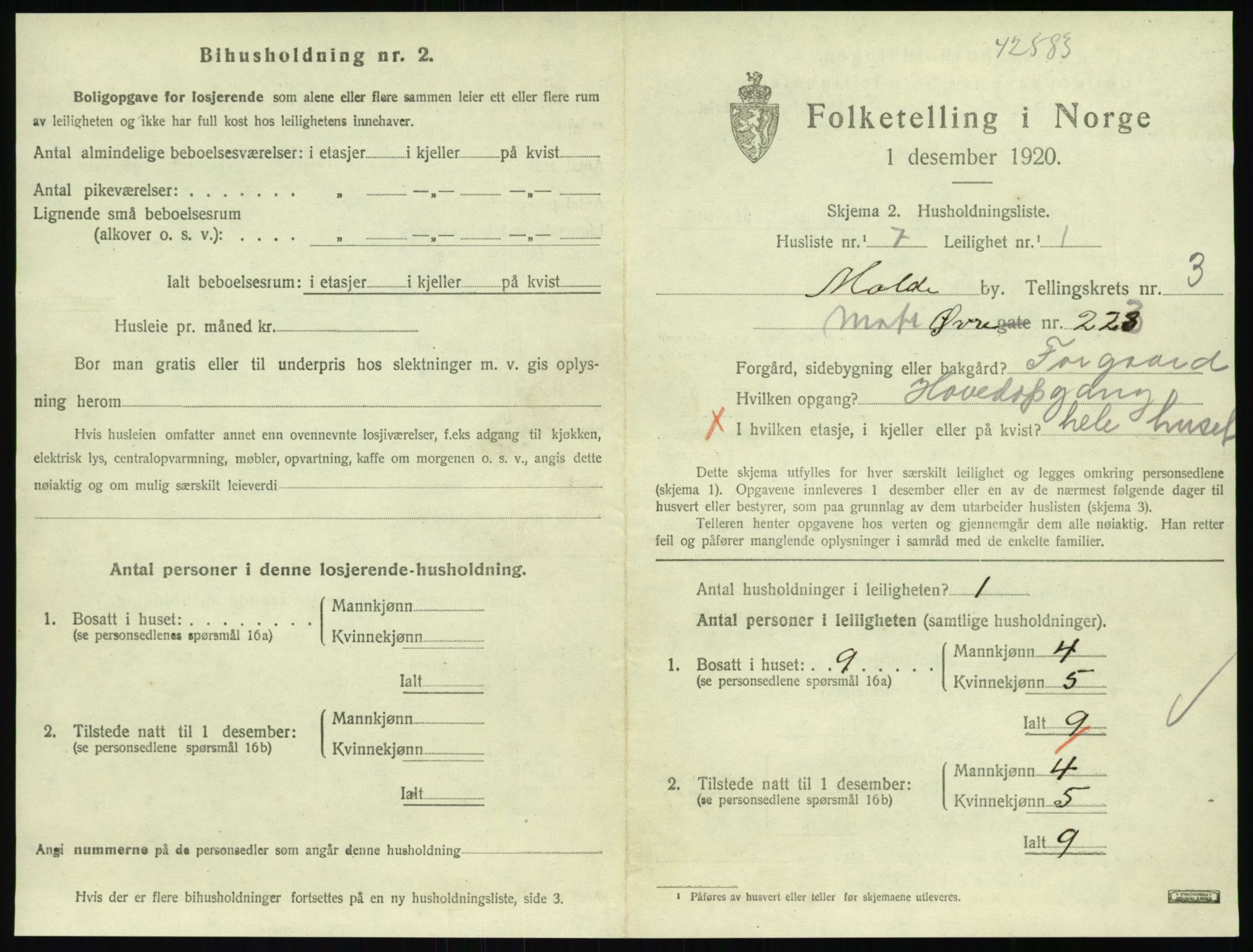 SAT, Folketelling 1920 for 1502 Molde kjøpstad, 1920, s. 1107