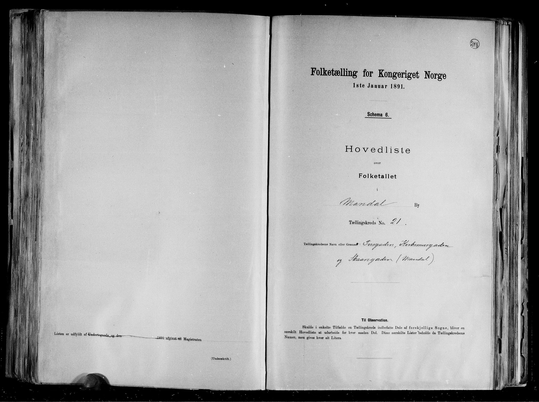 RA, Folketelling 1891 for 1002 Mandal ladested, 1891, s. 46